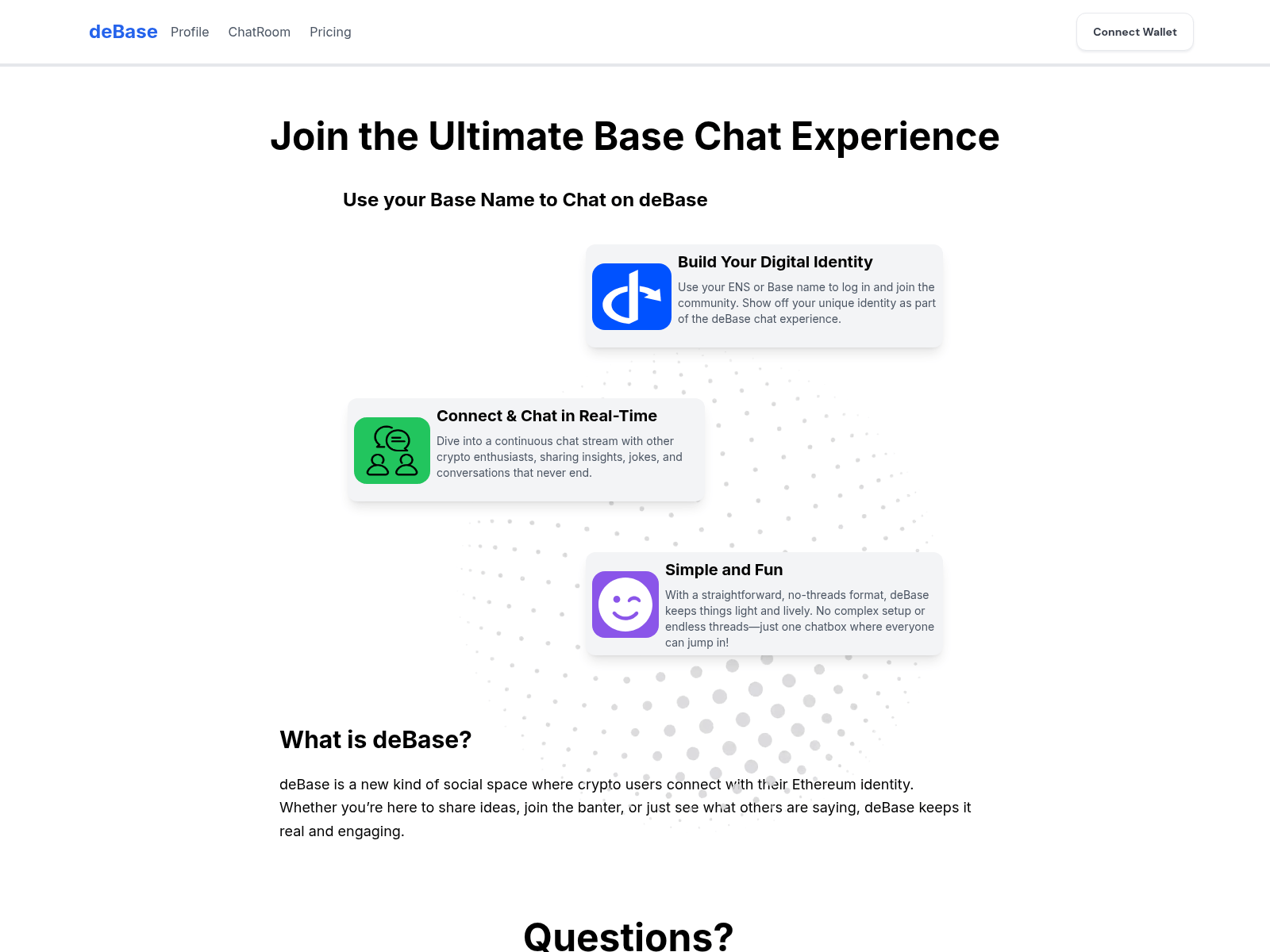 Screenshot of debase.app