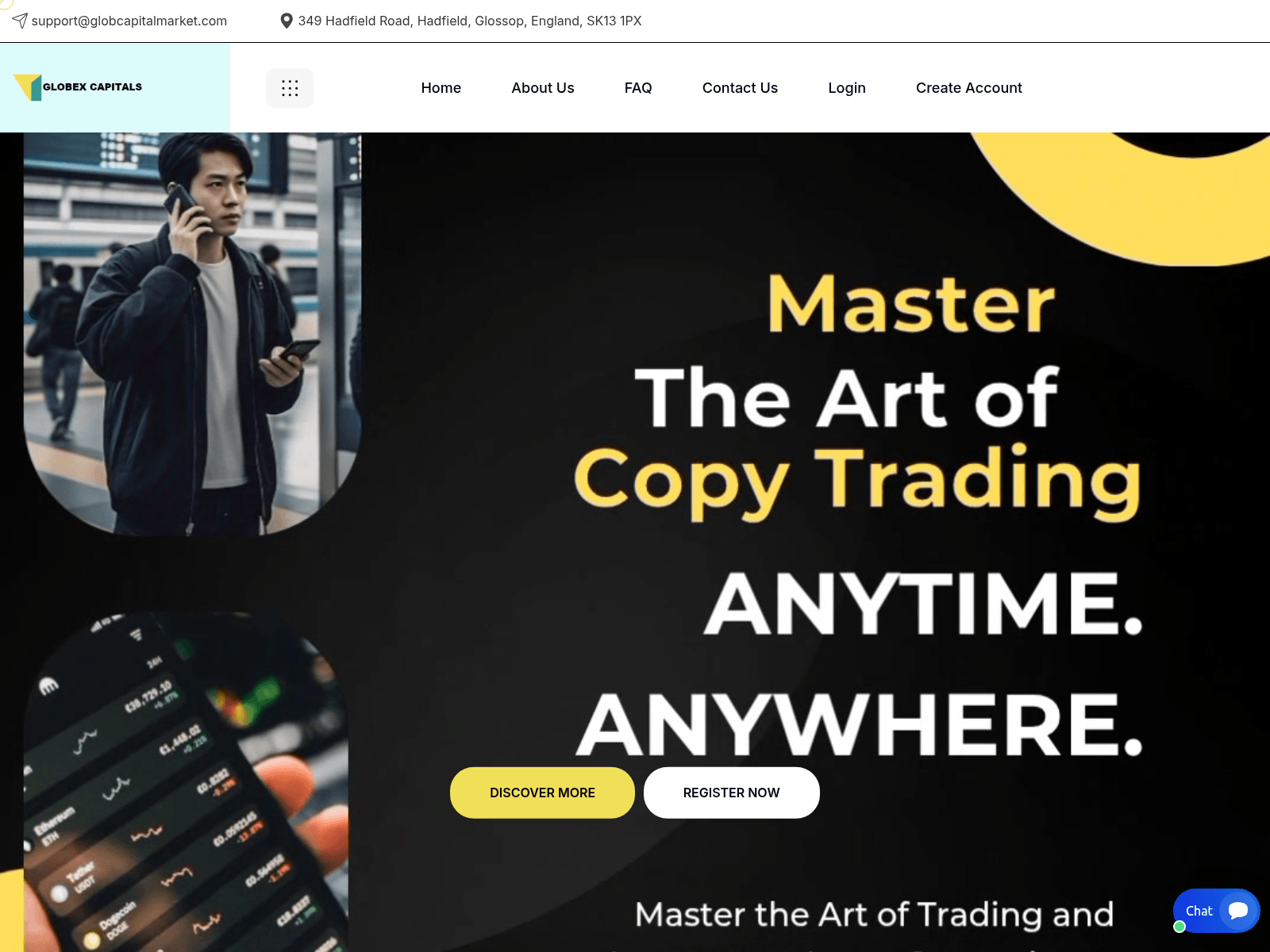 Captura de tela de globcapitalmarket.com