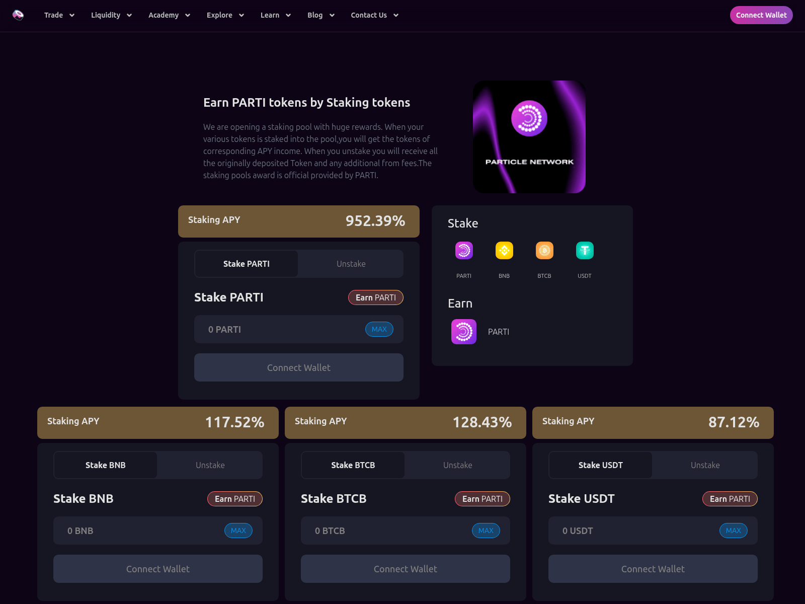 Screenshot of parti-sushi.xyz