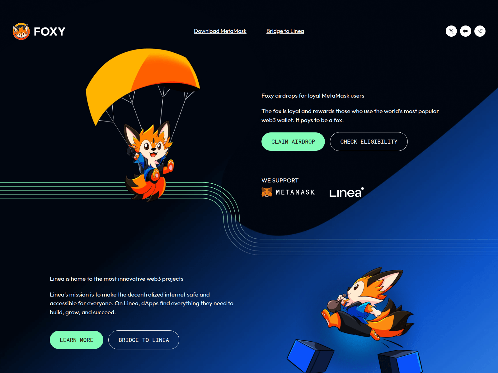 Screenshot of foxy-airdrop.com