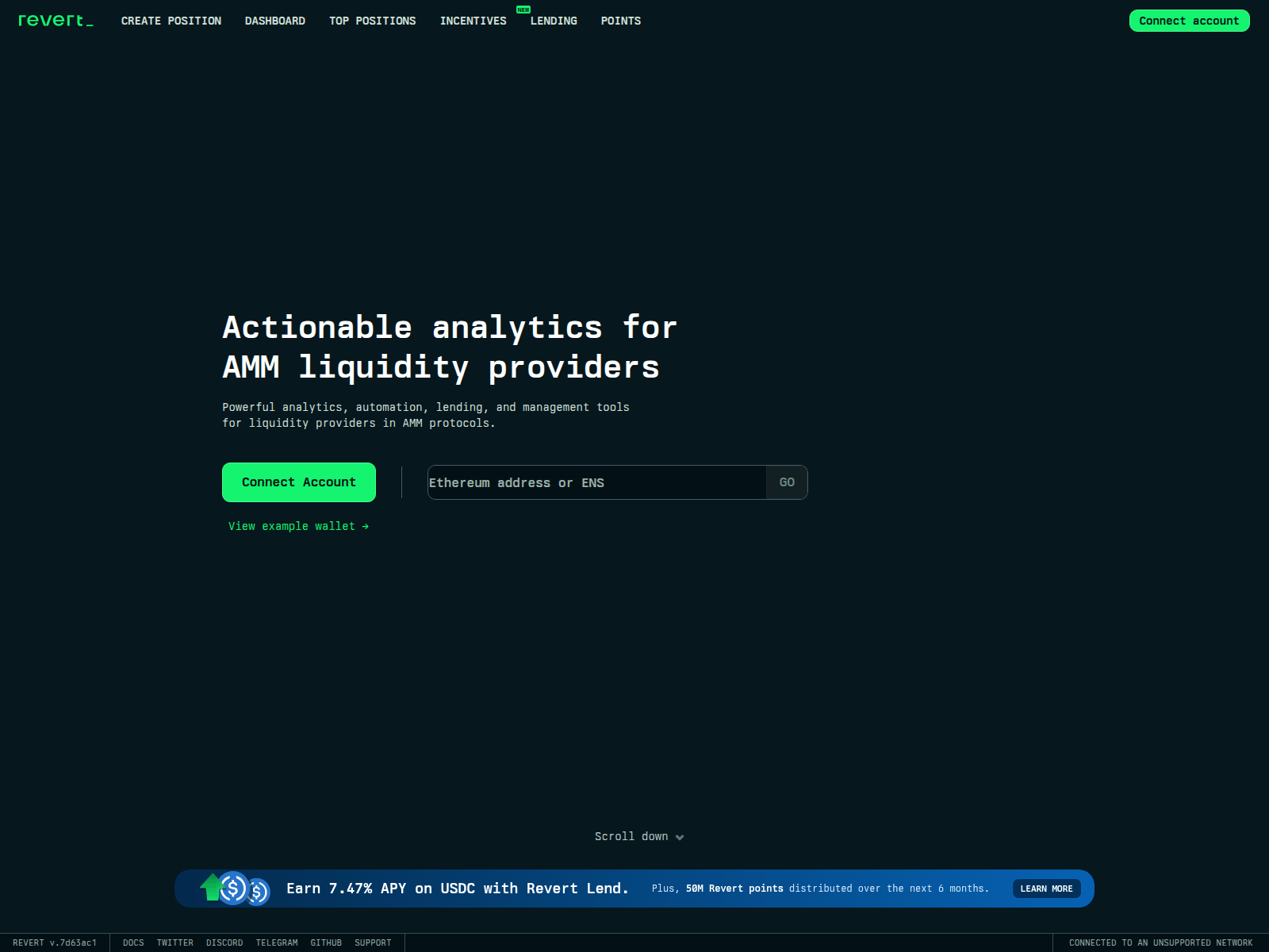 Screenshot of reverlr.finance