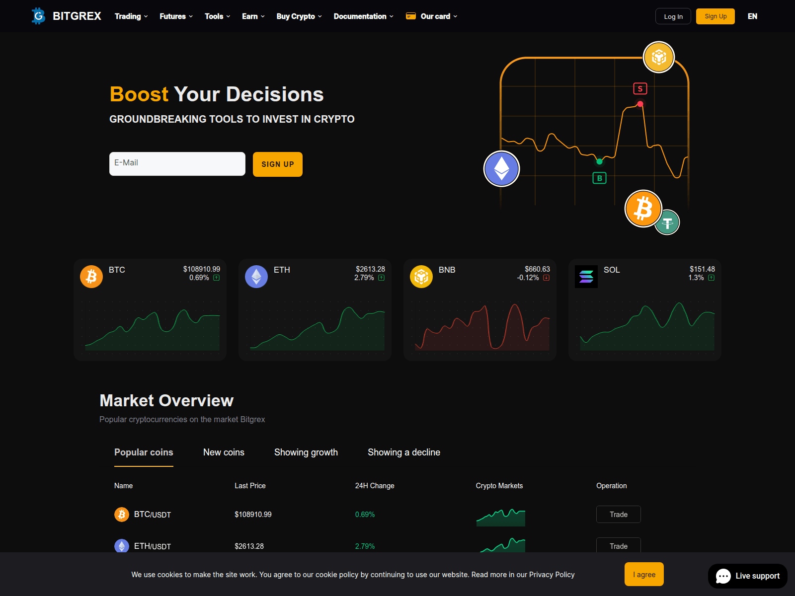 Screenshot of bitgrex.com