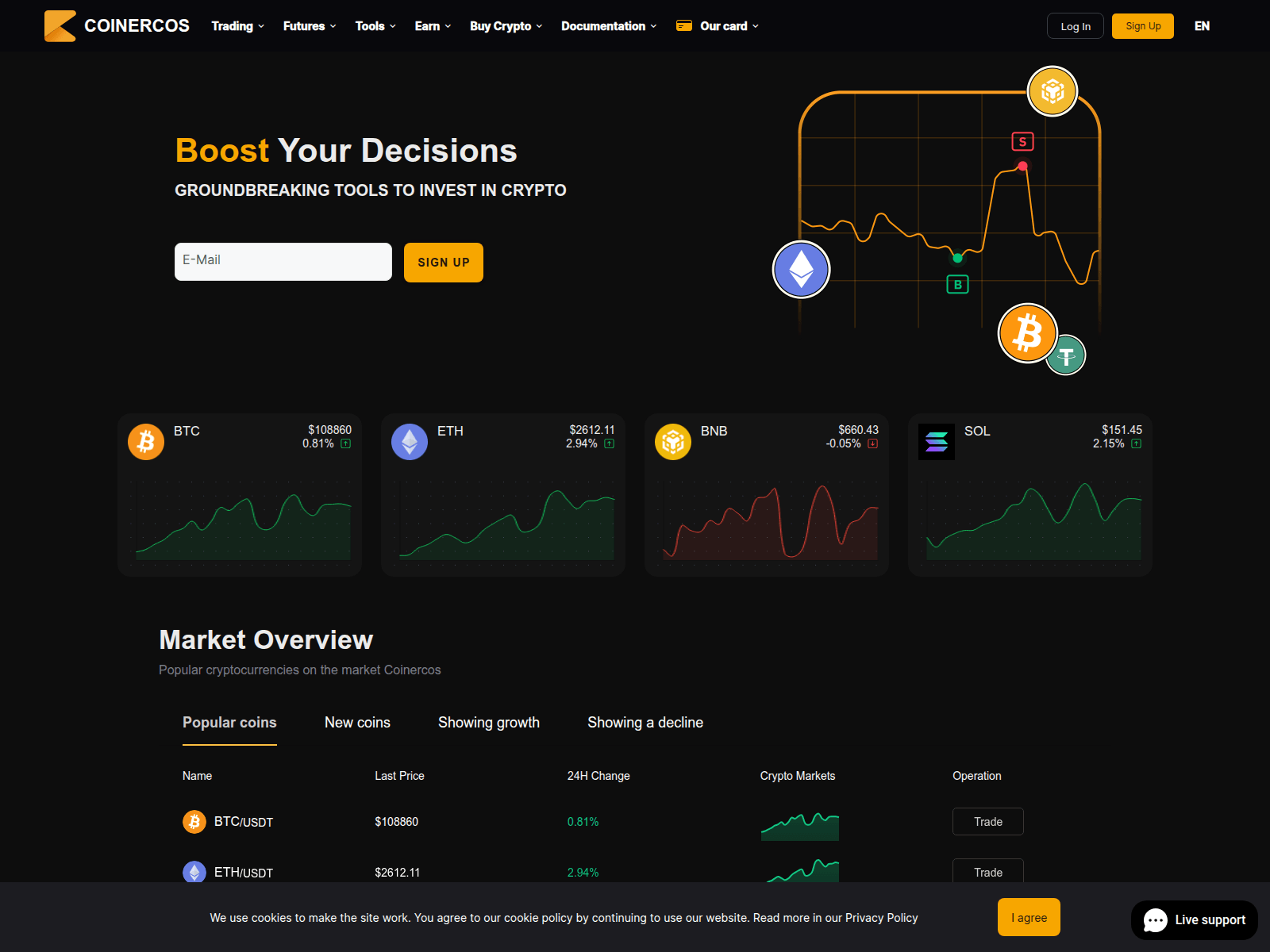 Screenshot of coinercos.com