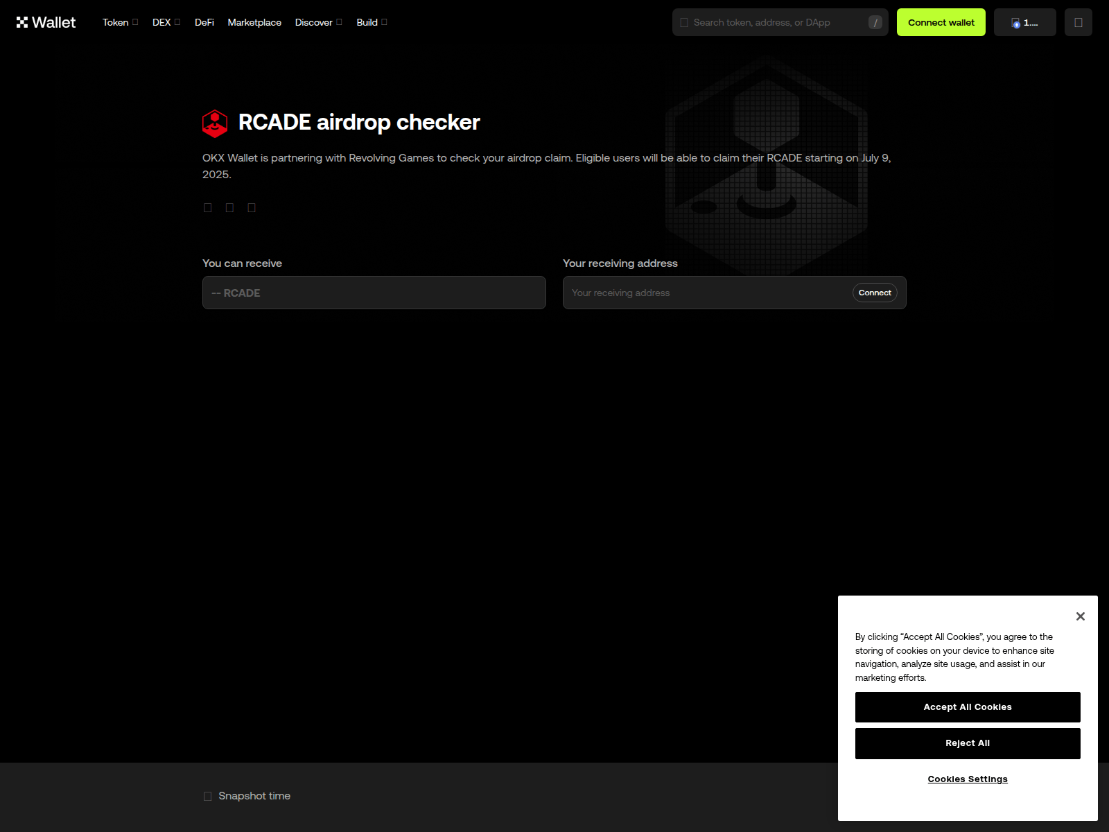 Screenshot of web3okx.life