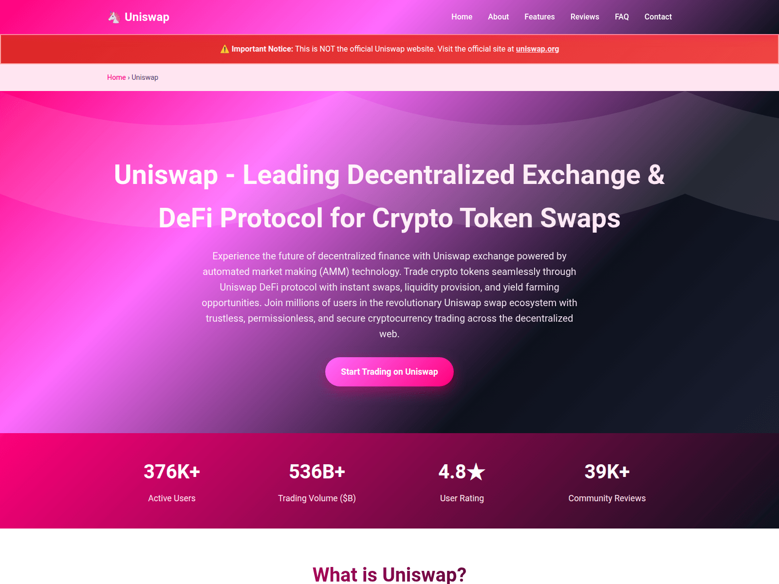 Screenshot of unlswap.at