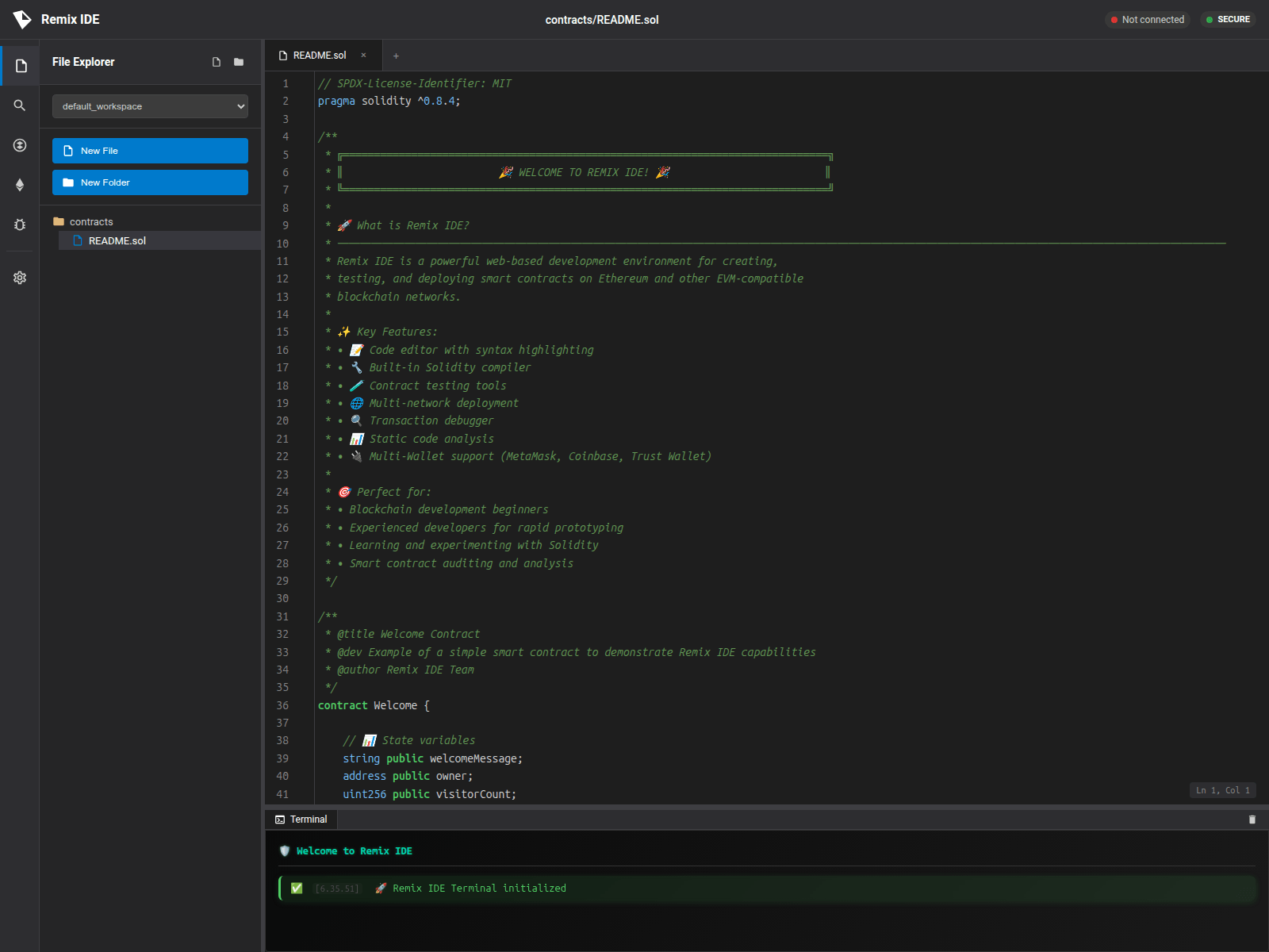 Screenshot of remixiethereum.org