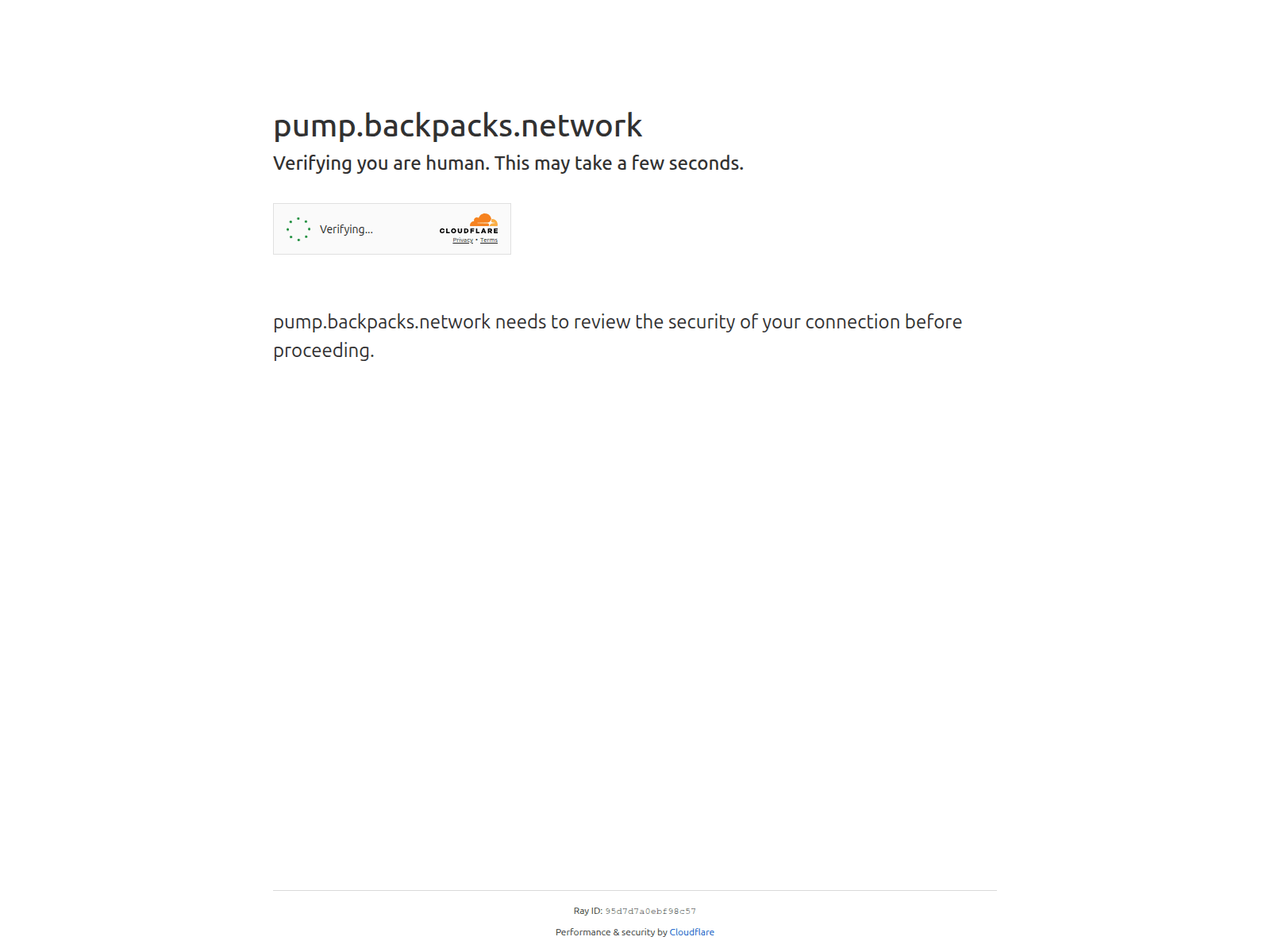 Screenshot of pump.backpacks.network