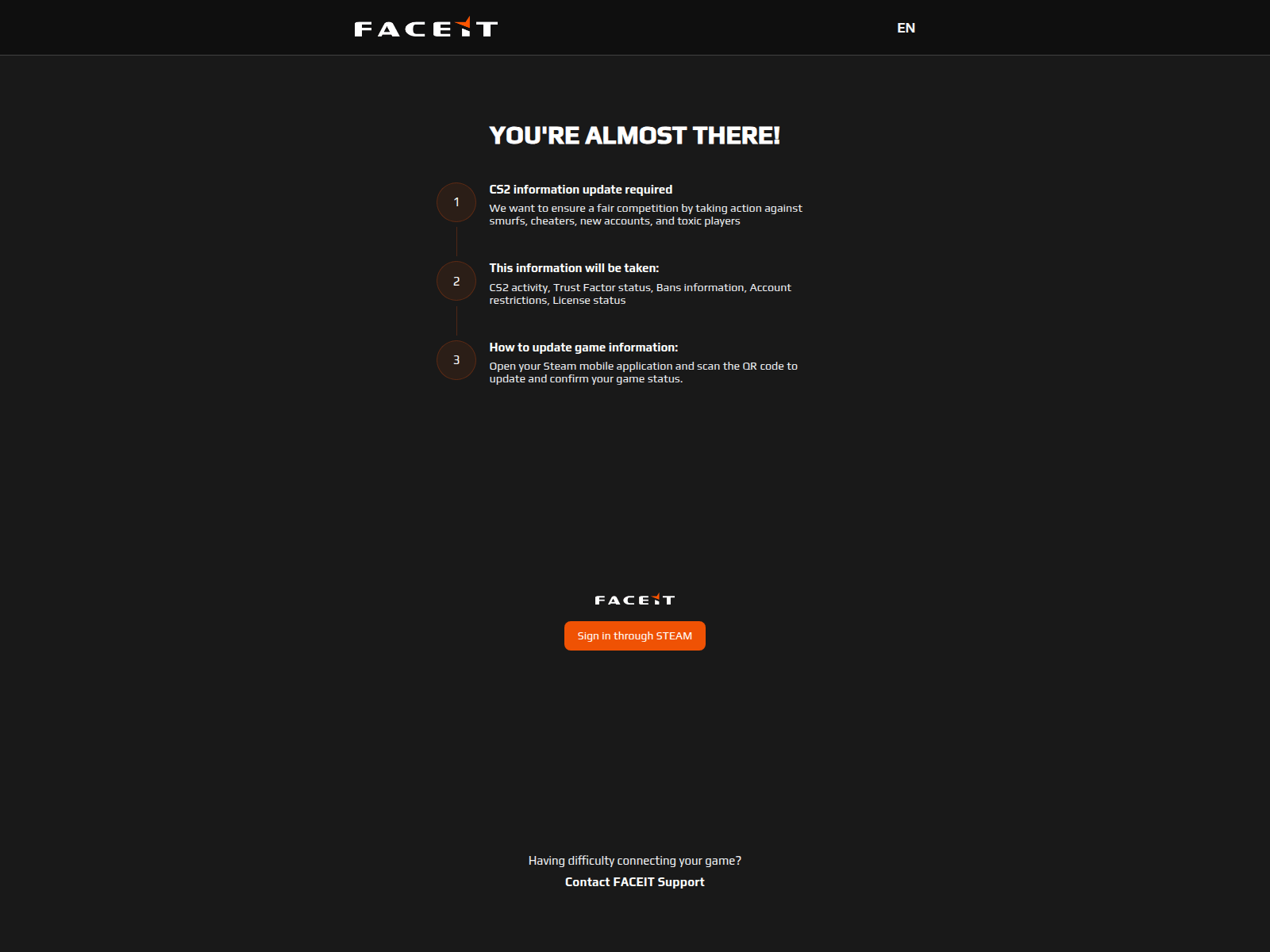 Screenshot of faceit.zeropointcs.com