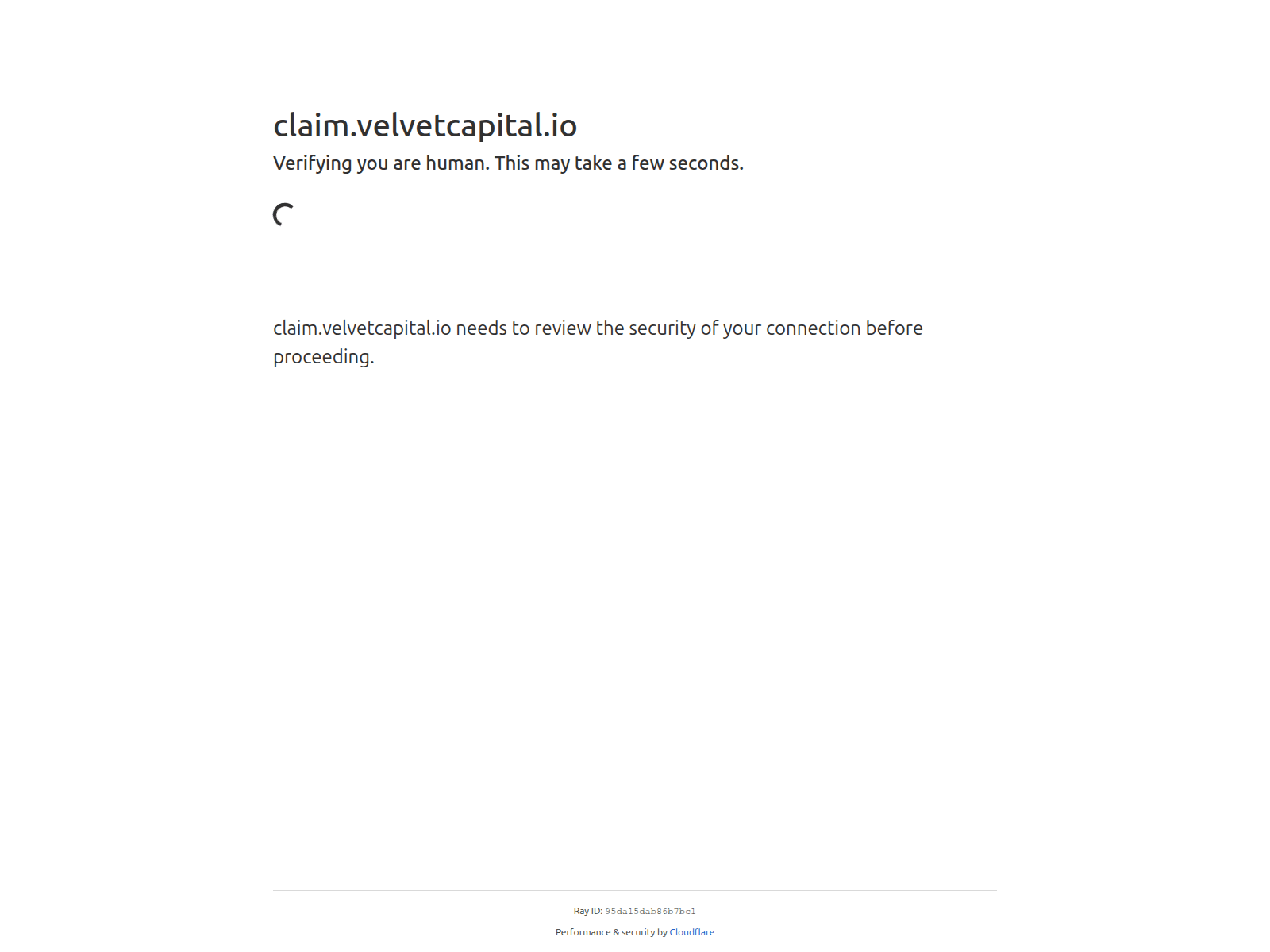 Screenshot of claim.velvetcapital.io