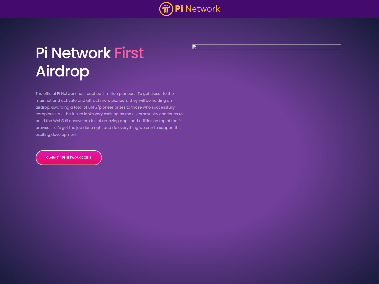 Screenshot of claim614coin.com