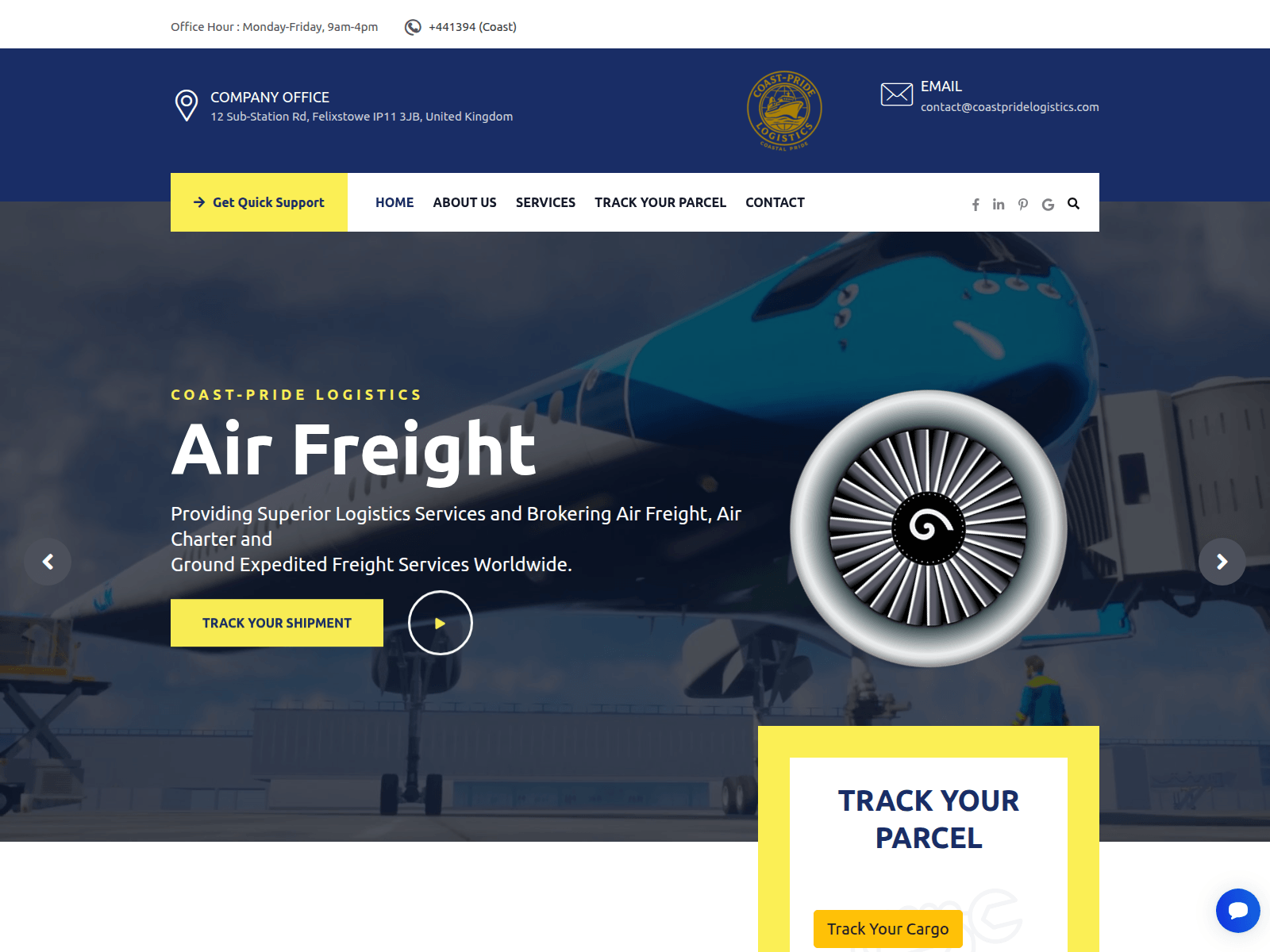 Screenshot of coastpridelogistics.com.swiftmaxlineltd.com