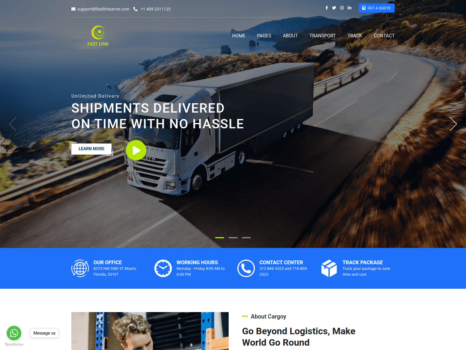 Screenshot of fastlinkserve.com