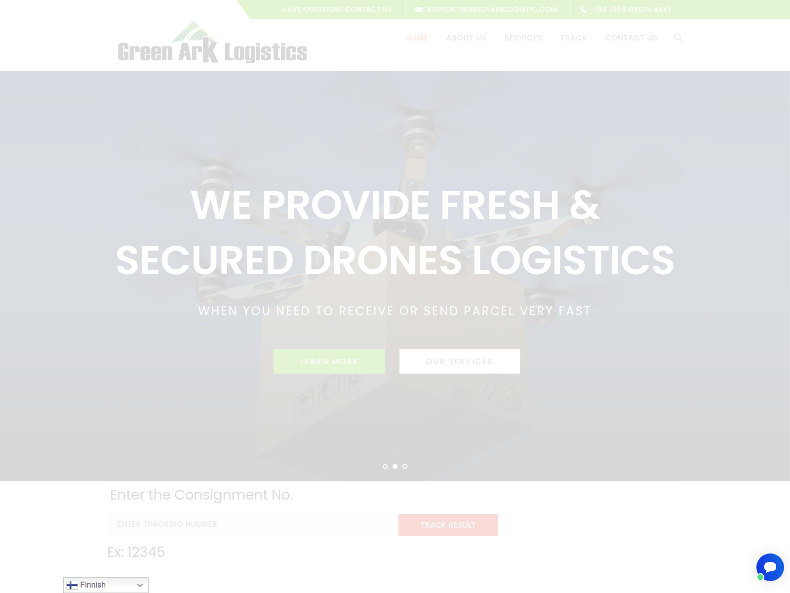 Screenshot of greenarklogistic.com