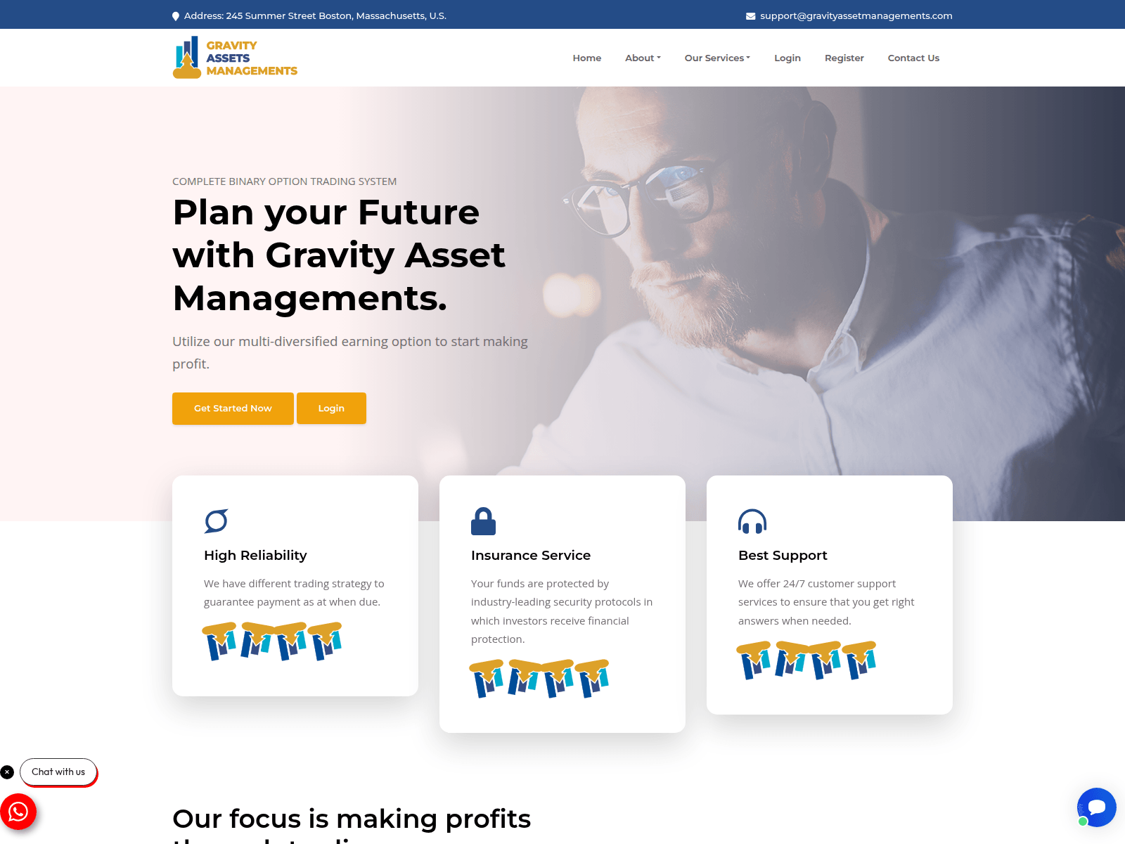 Screenshot of gravity-assetmanagements.com