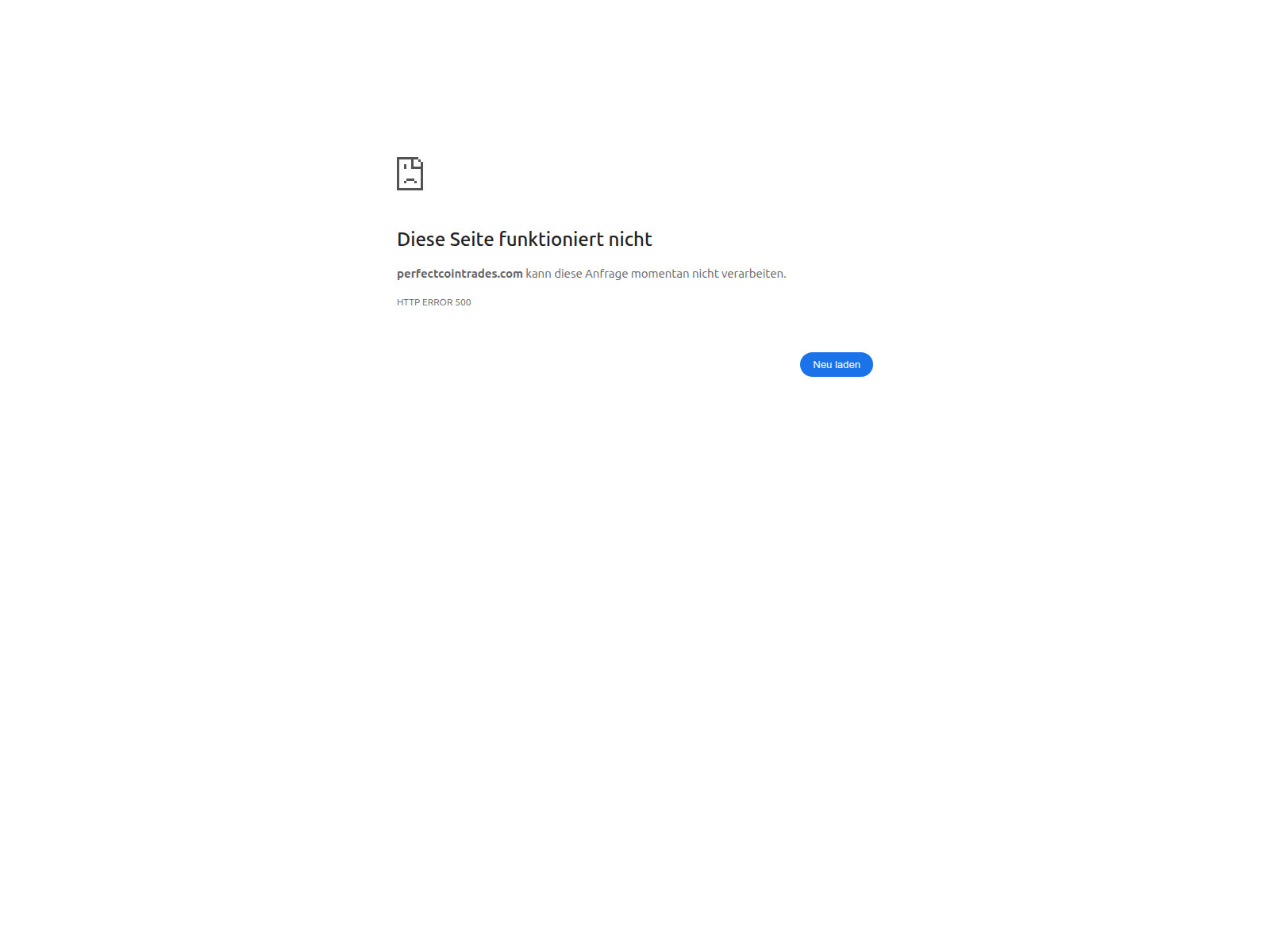 Screenshot of perfectcointrades.com