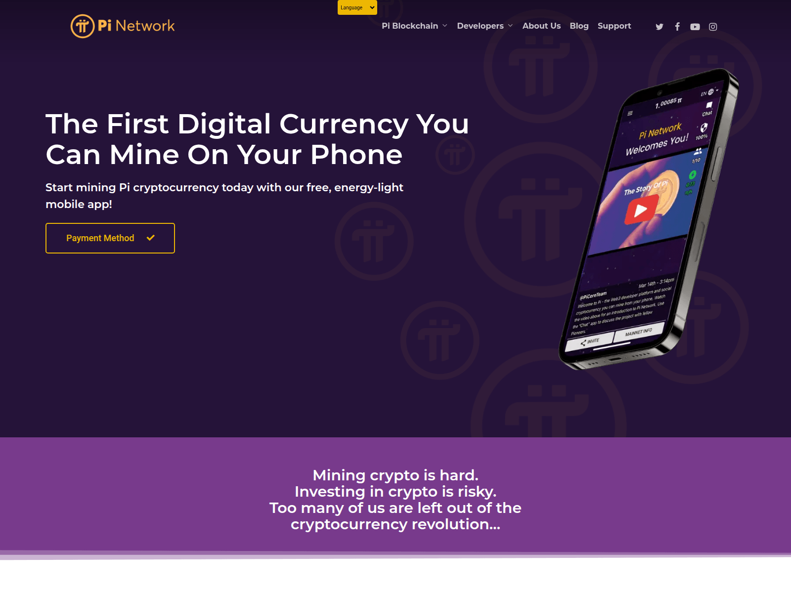 Screenshot of picorechain.ru