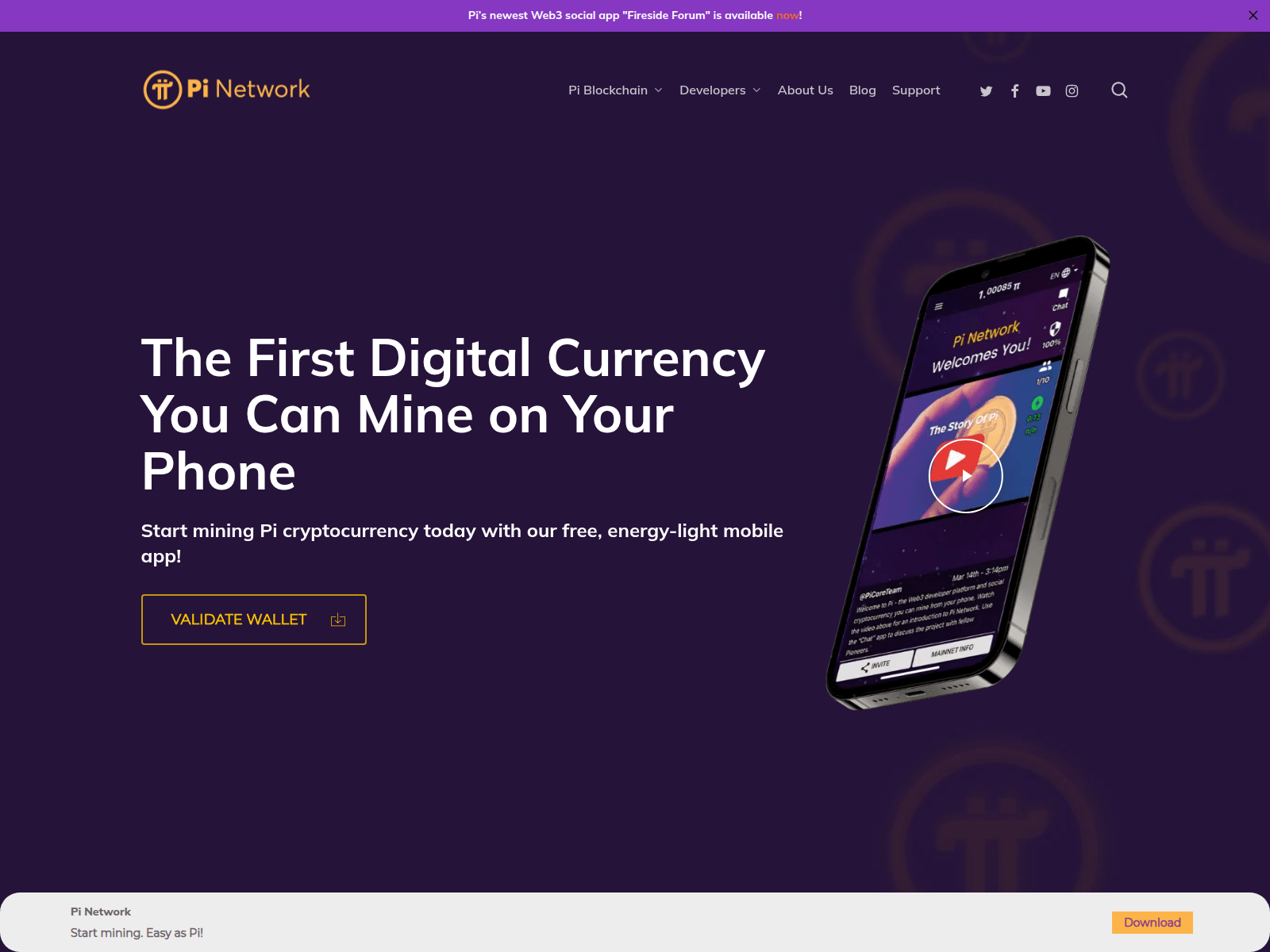 Screenshot of pinetwork-web.live