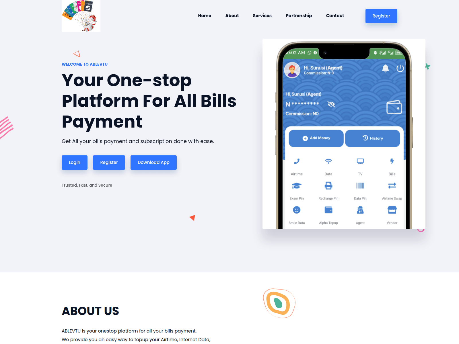 Screenshot of ablevtu.ng