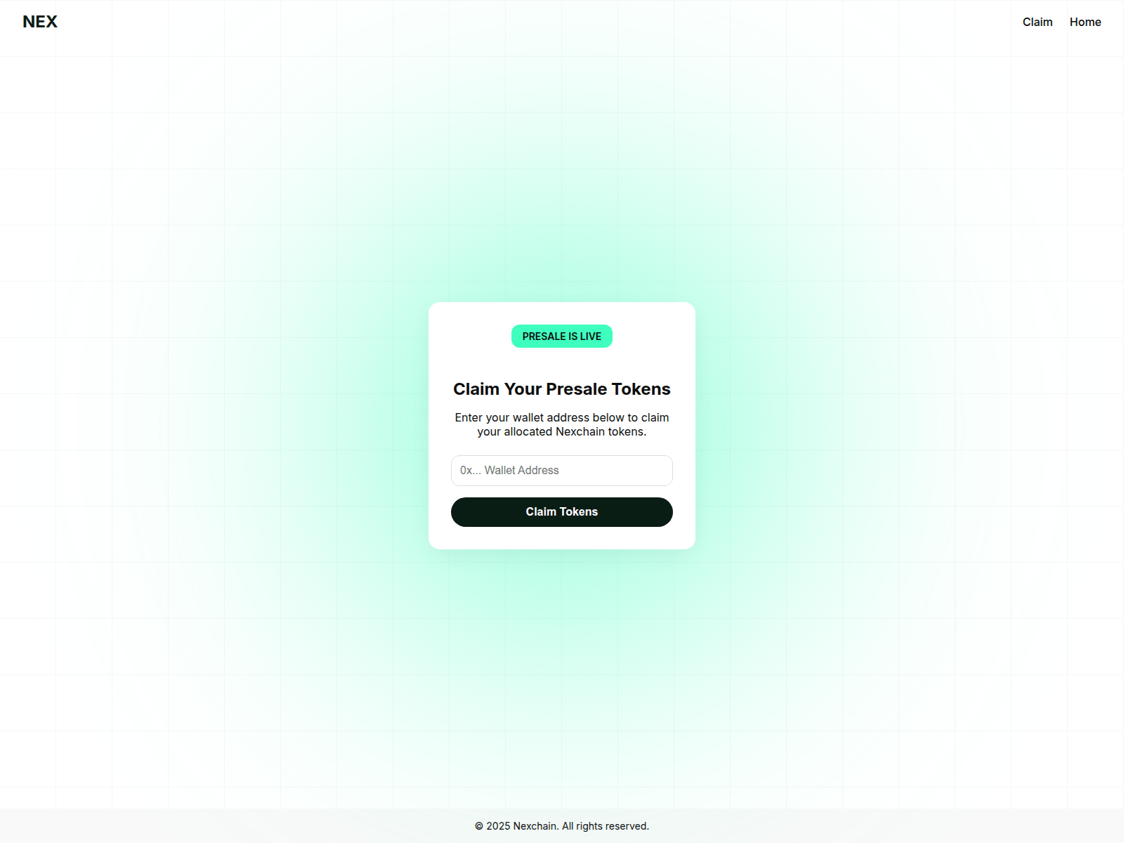 Screenshot of nexchain-ai.com