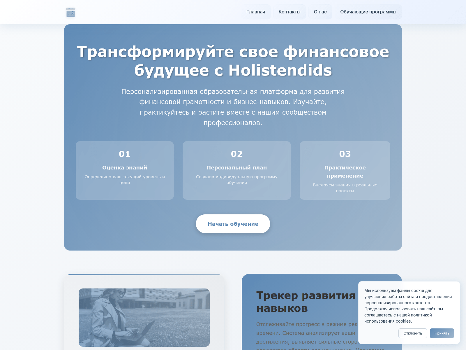 Screenshot of holistendids.com