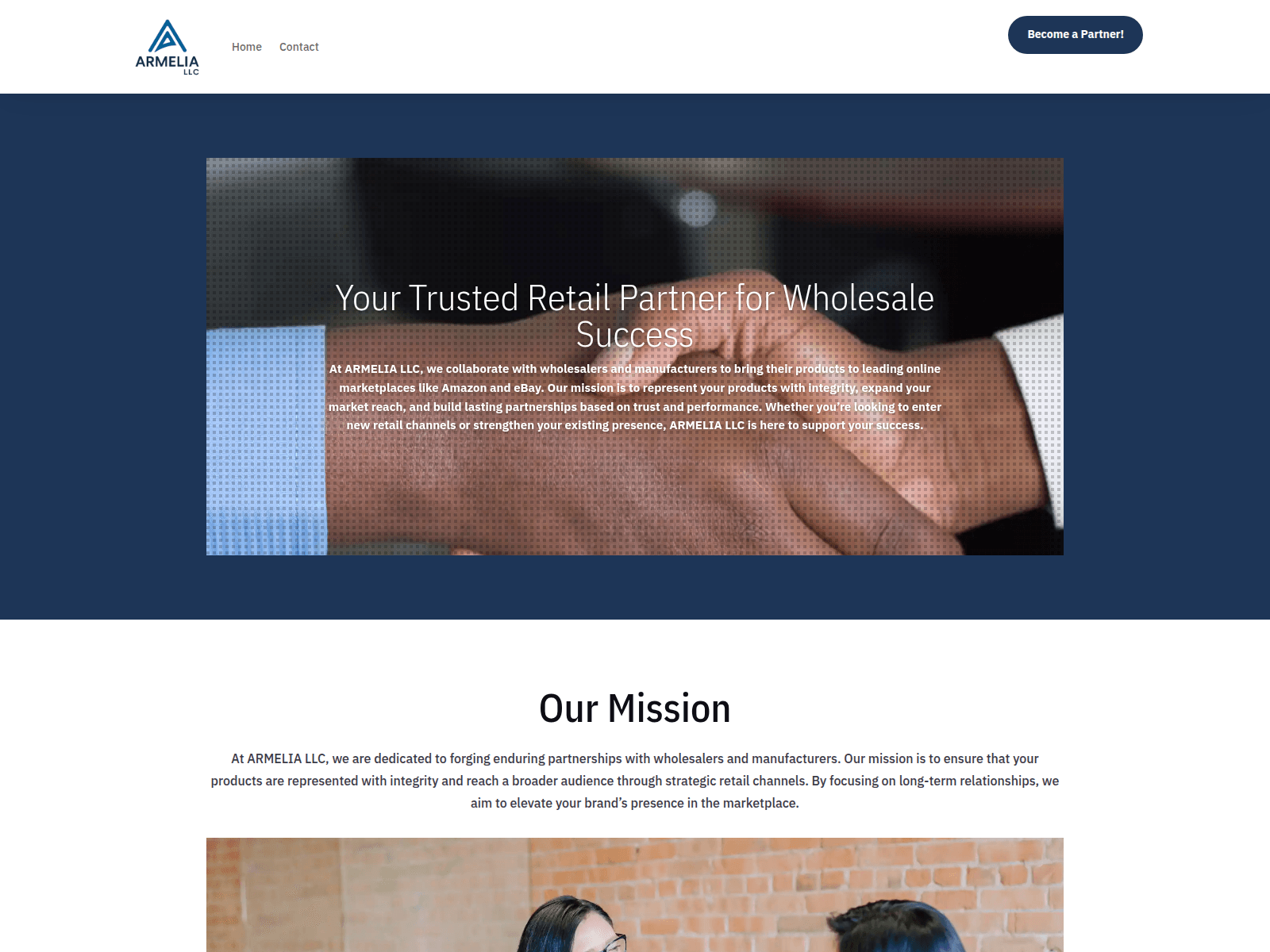 Screenshot of armeliallc.com