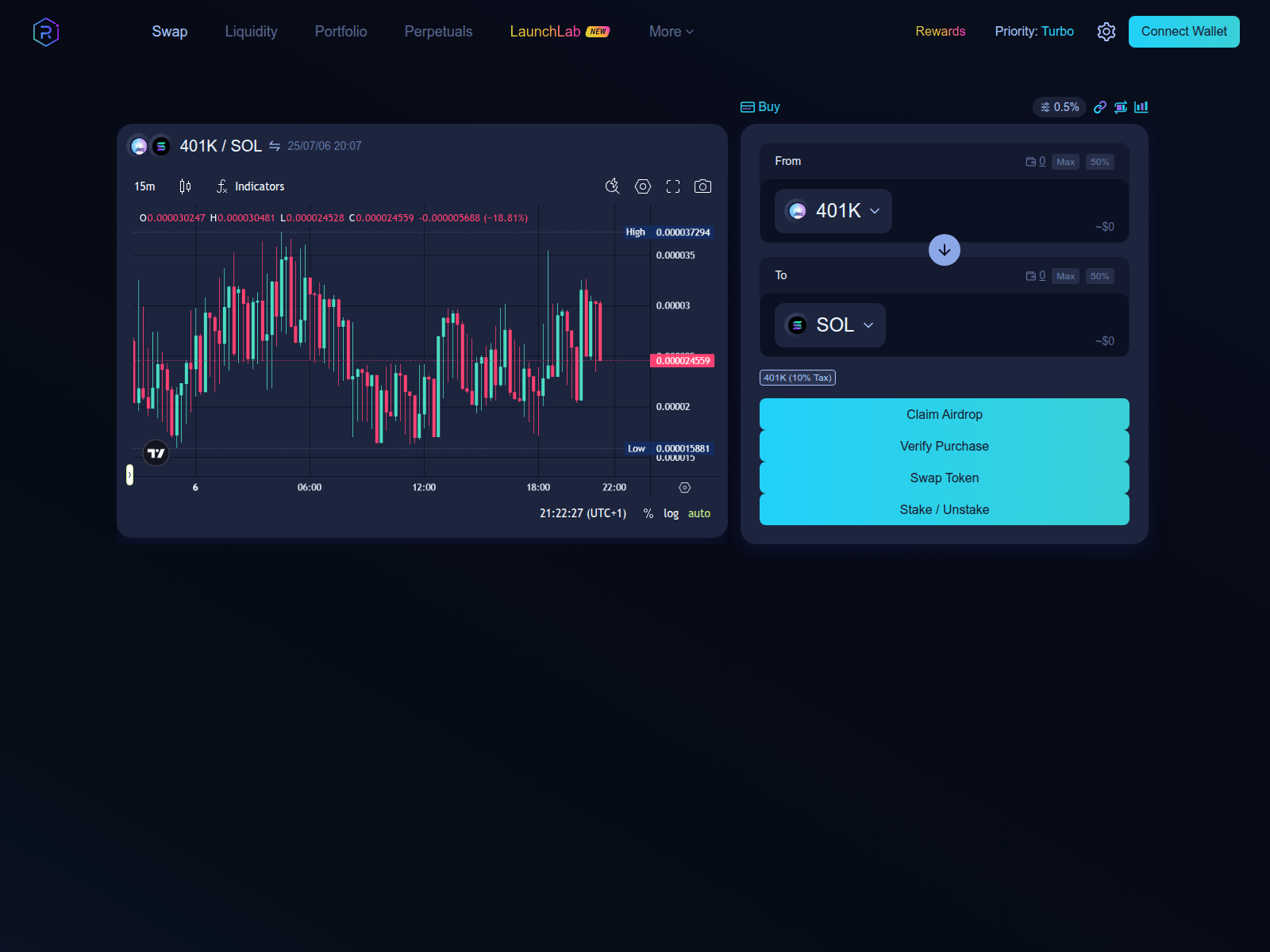 Screenshot of 401k.raydium-drop.live