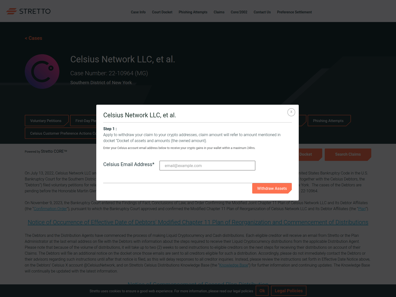 Forensic screenshot of celsiusdistribution.tellancollections.co.ke