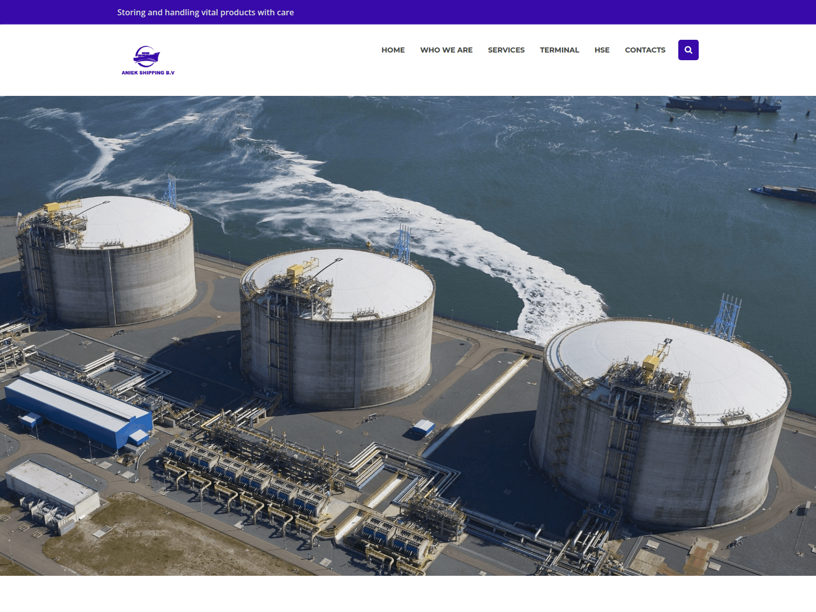 Screenshot of aniekshippingbv.nl