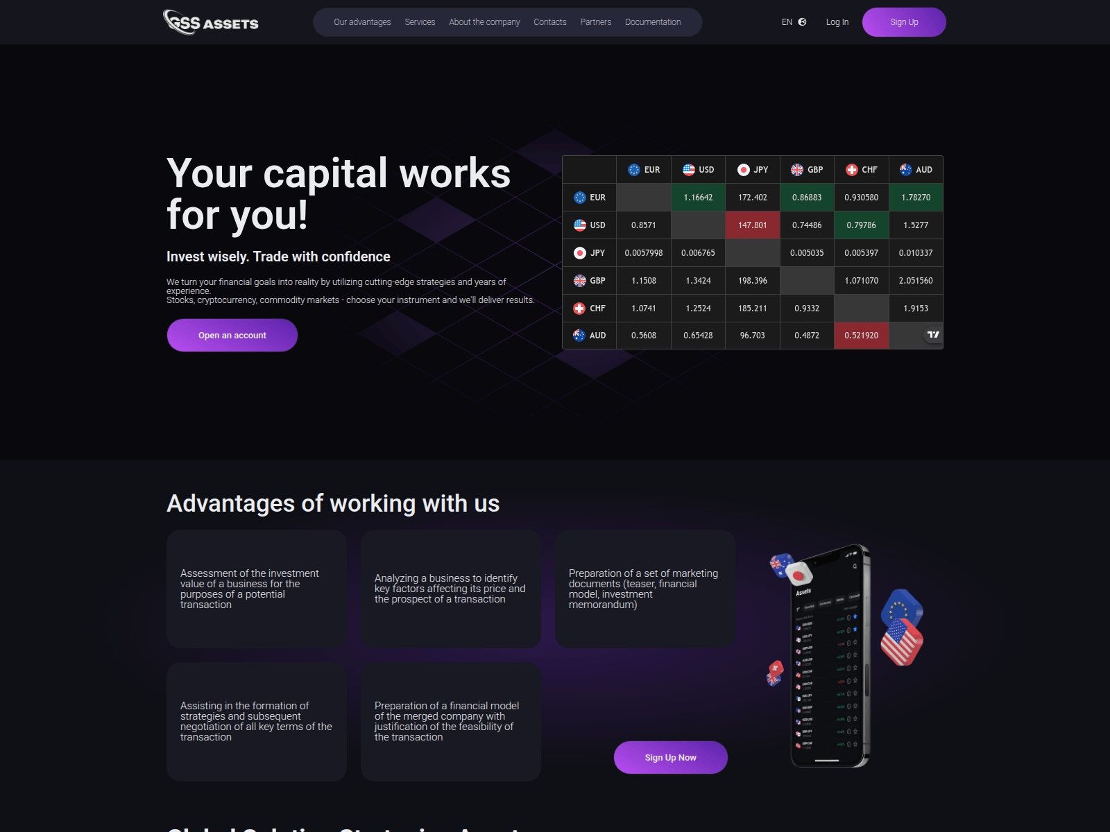 Screenshot of globalsolutionstrategies.ai