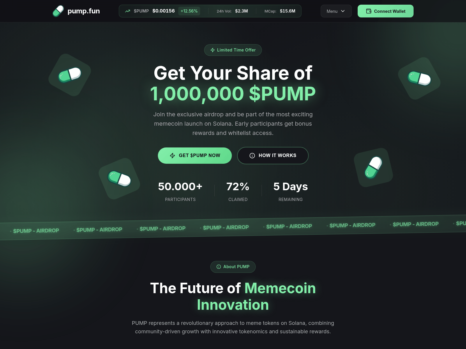 Screenshot of pumpcoin.run