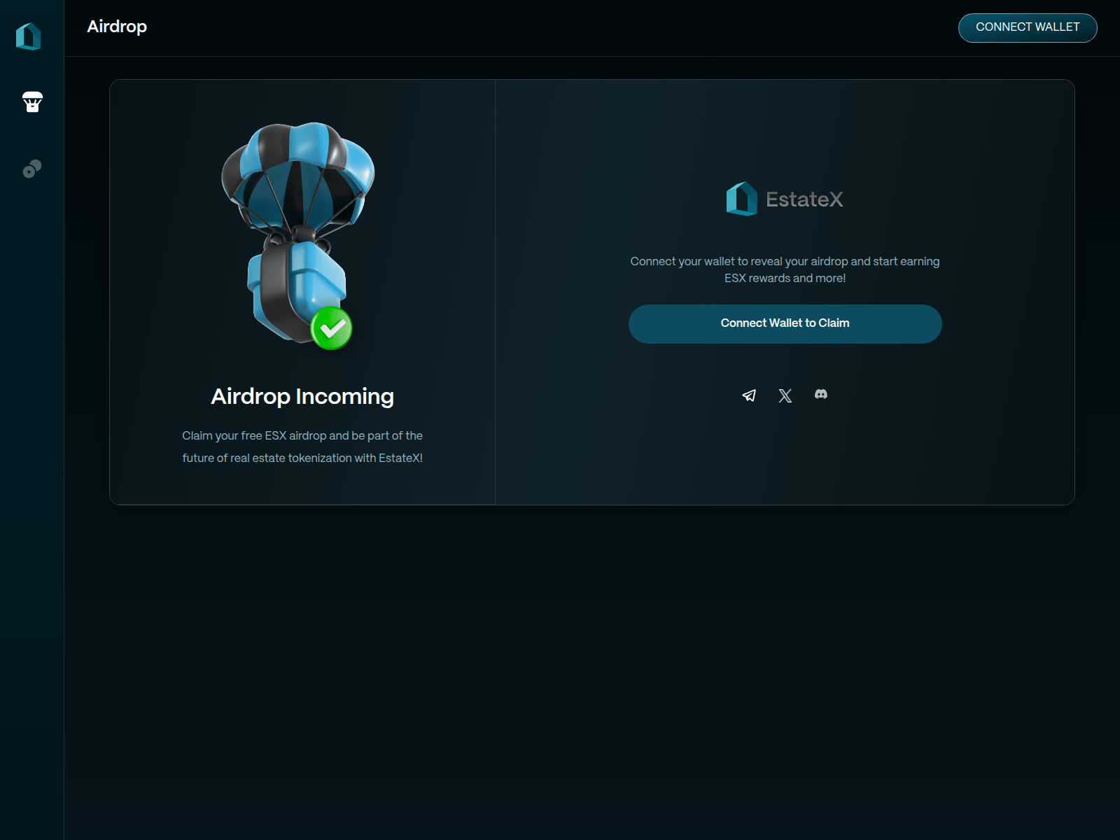 Screenshot of estatex.w3claim.xyz