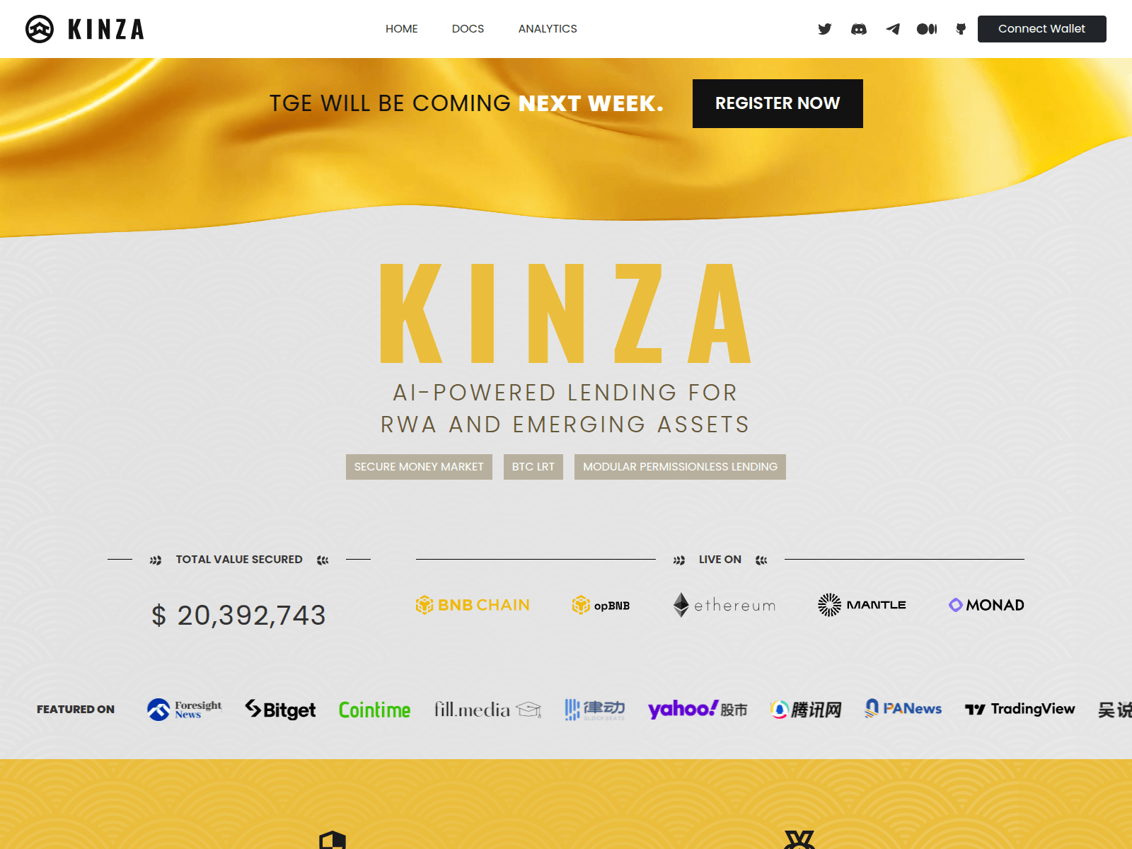 Screenshot of join-kinza.fi