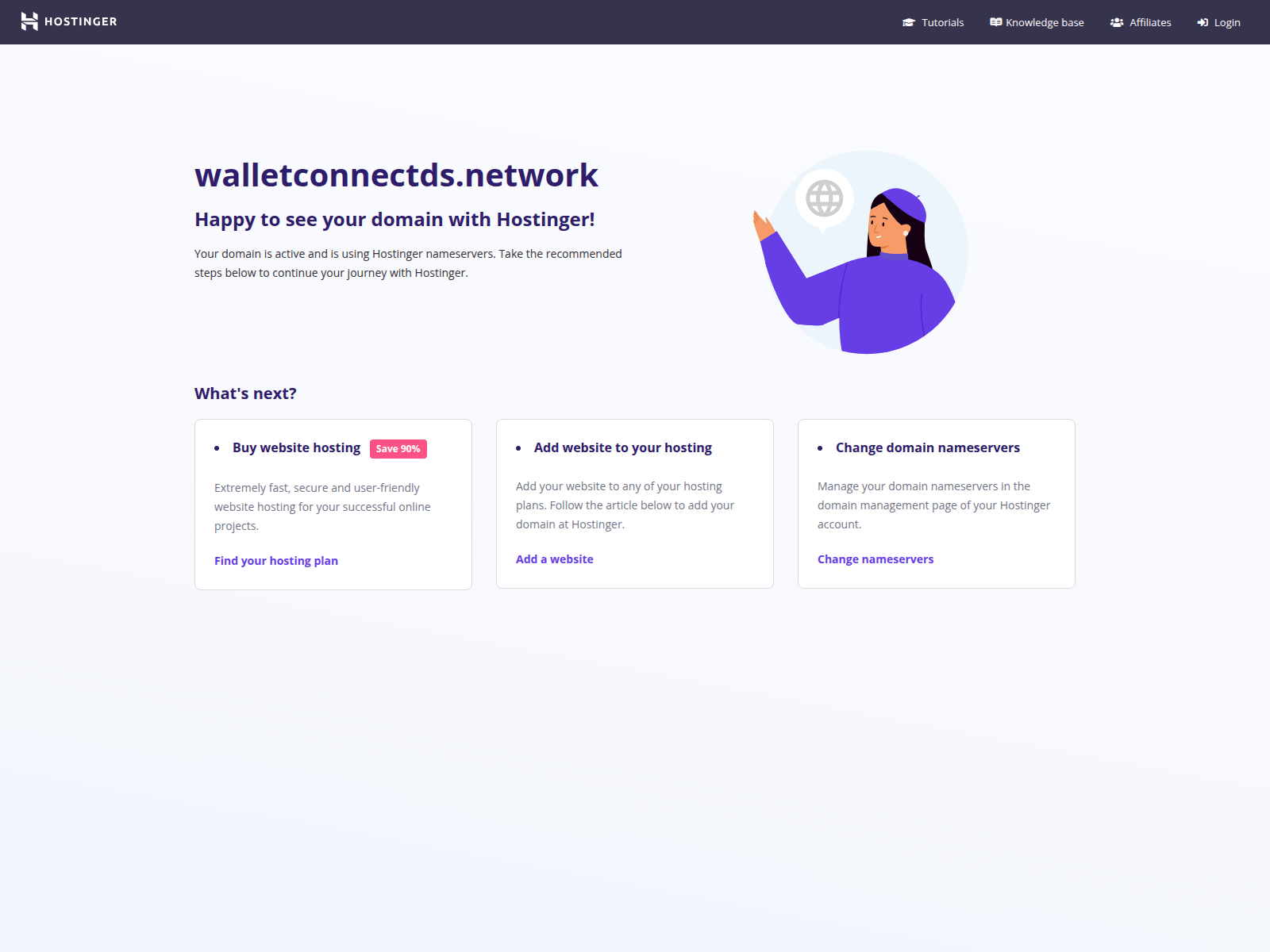 Screenshot of walletconnectds.network
