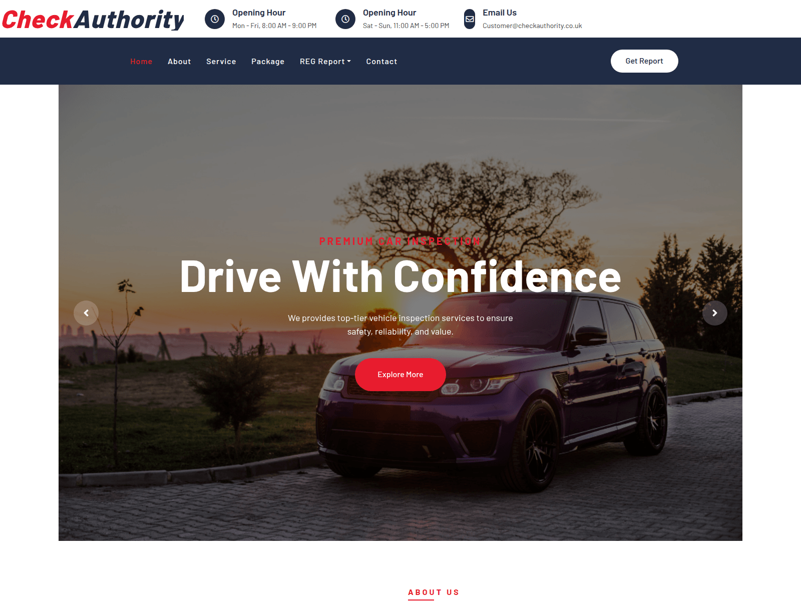 Screenshot of checkauthority.co.uk