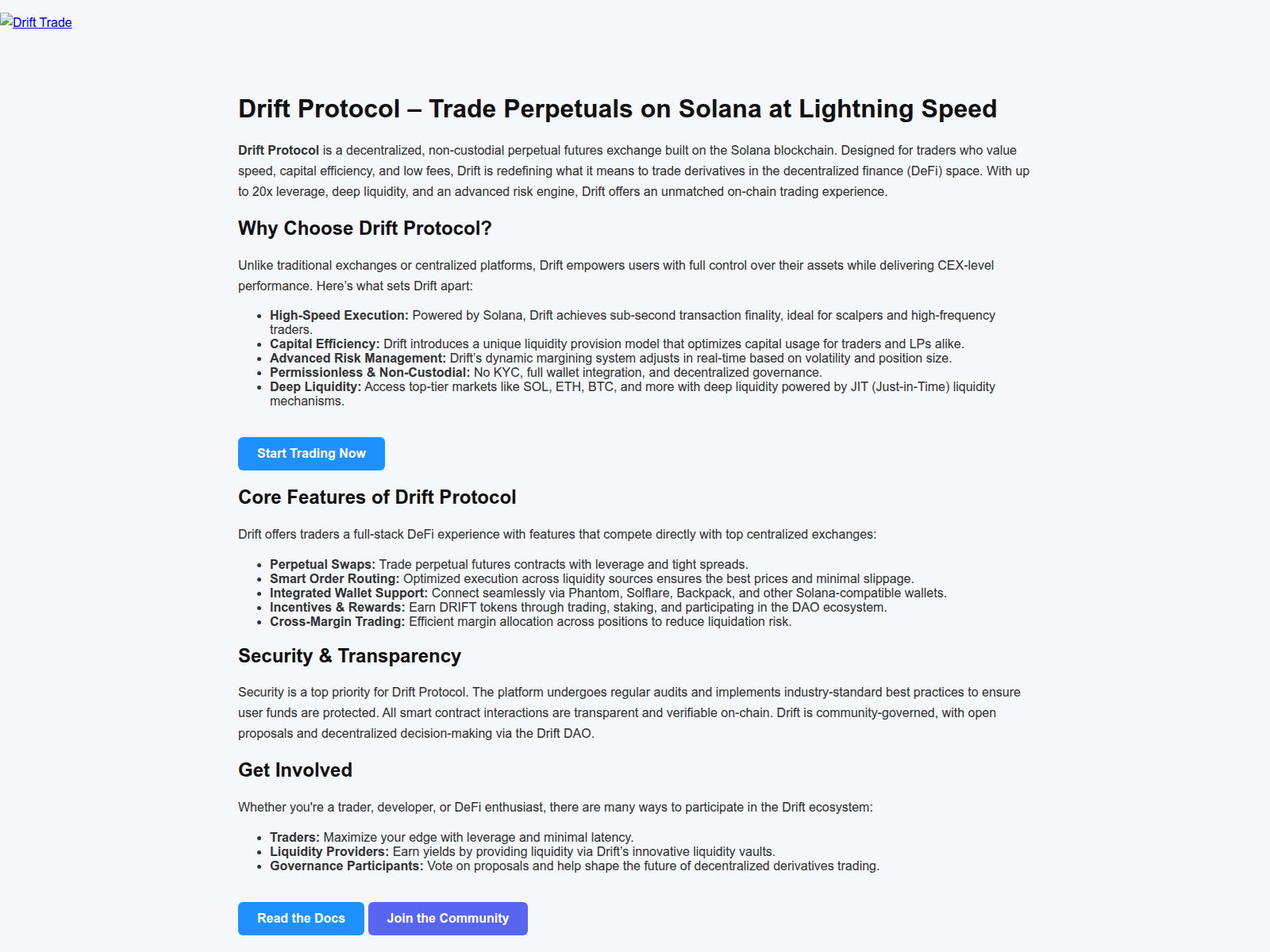 Screenshot of driftprotocol.onrender.com