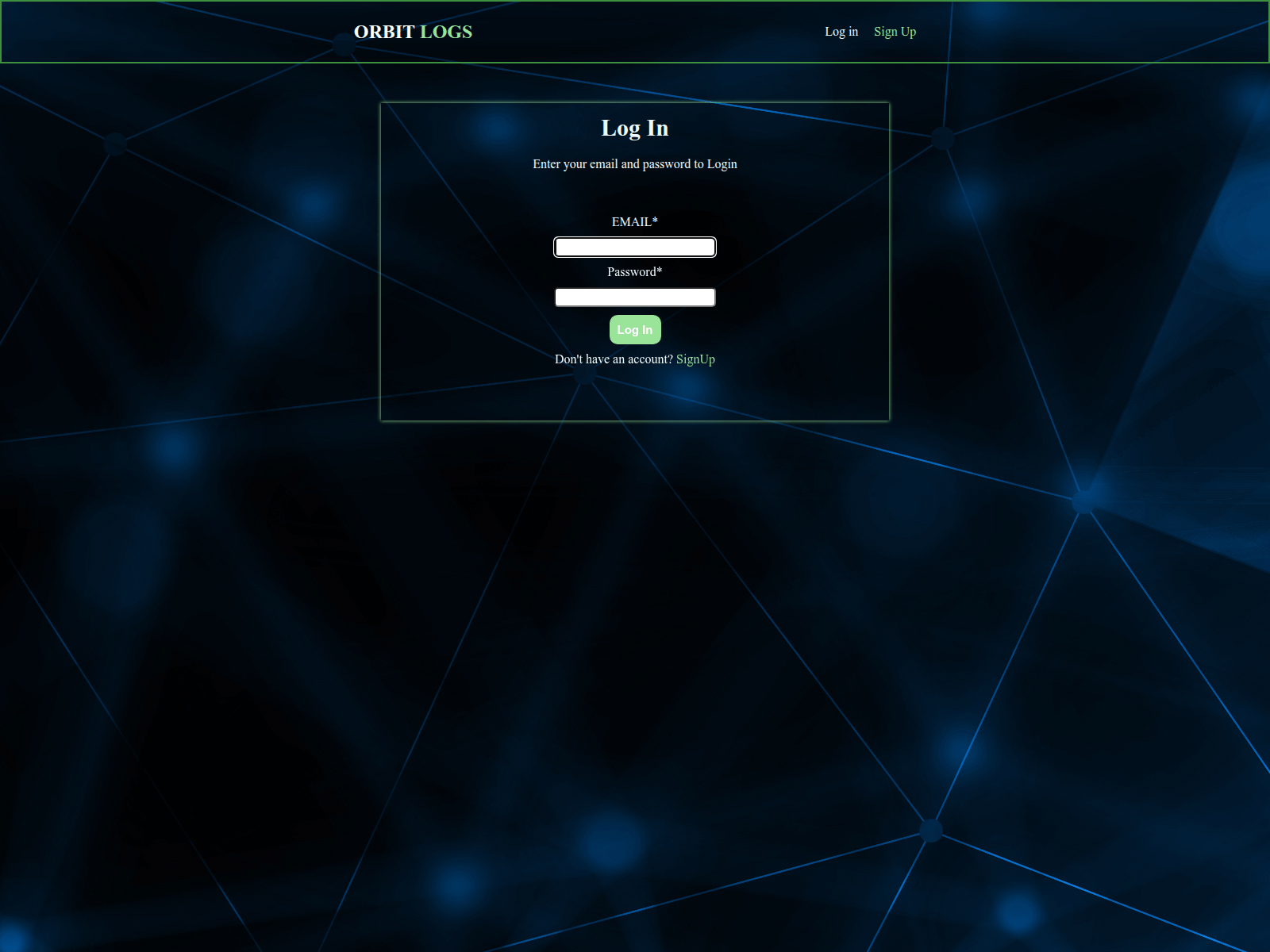 Screenshot of orbitlog.onrender.com