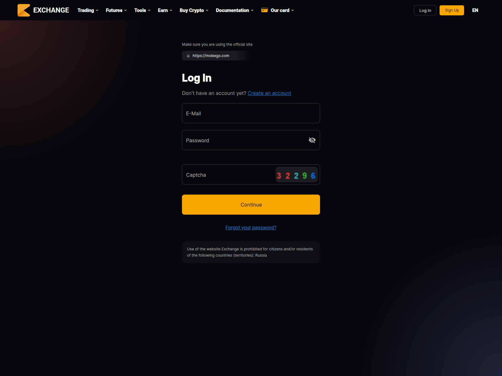 Screenshot of molexgo.com