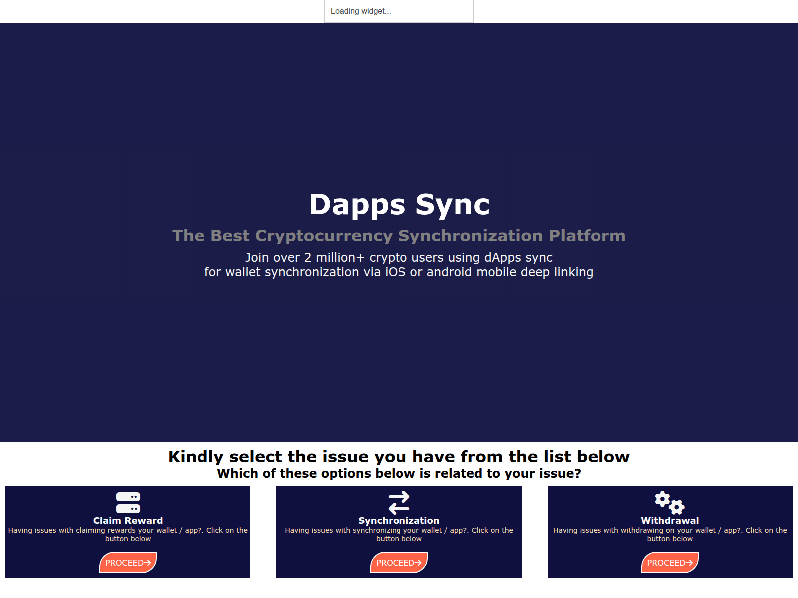 Screenshot of synchronizationdapp.web.app