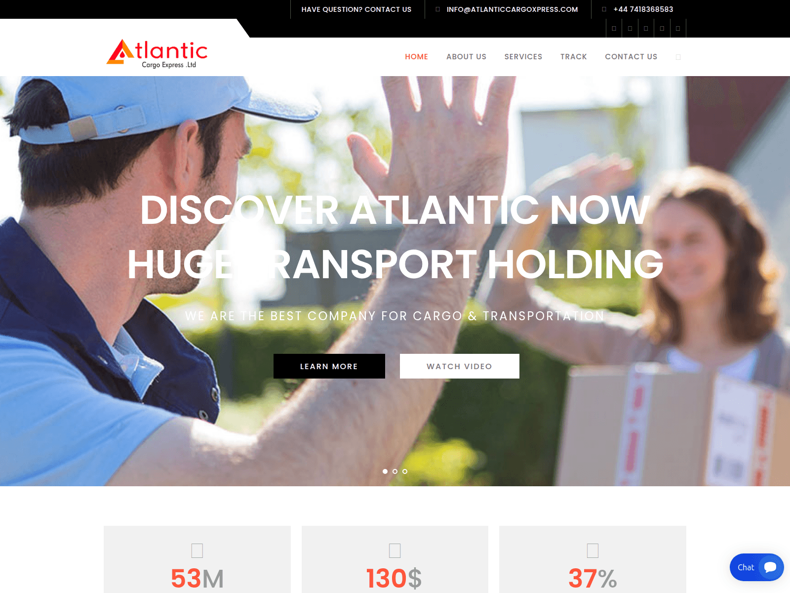 Screenshot of atlanticargoexpress.com