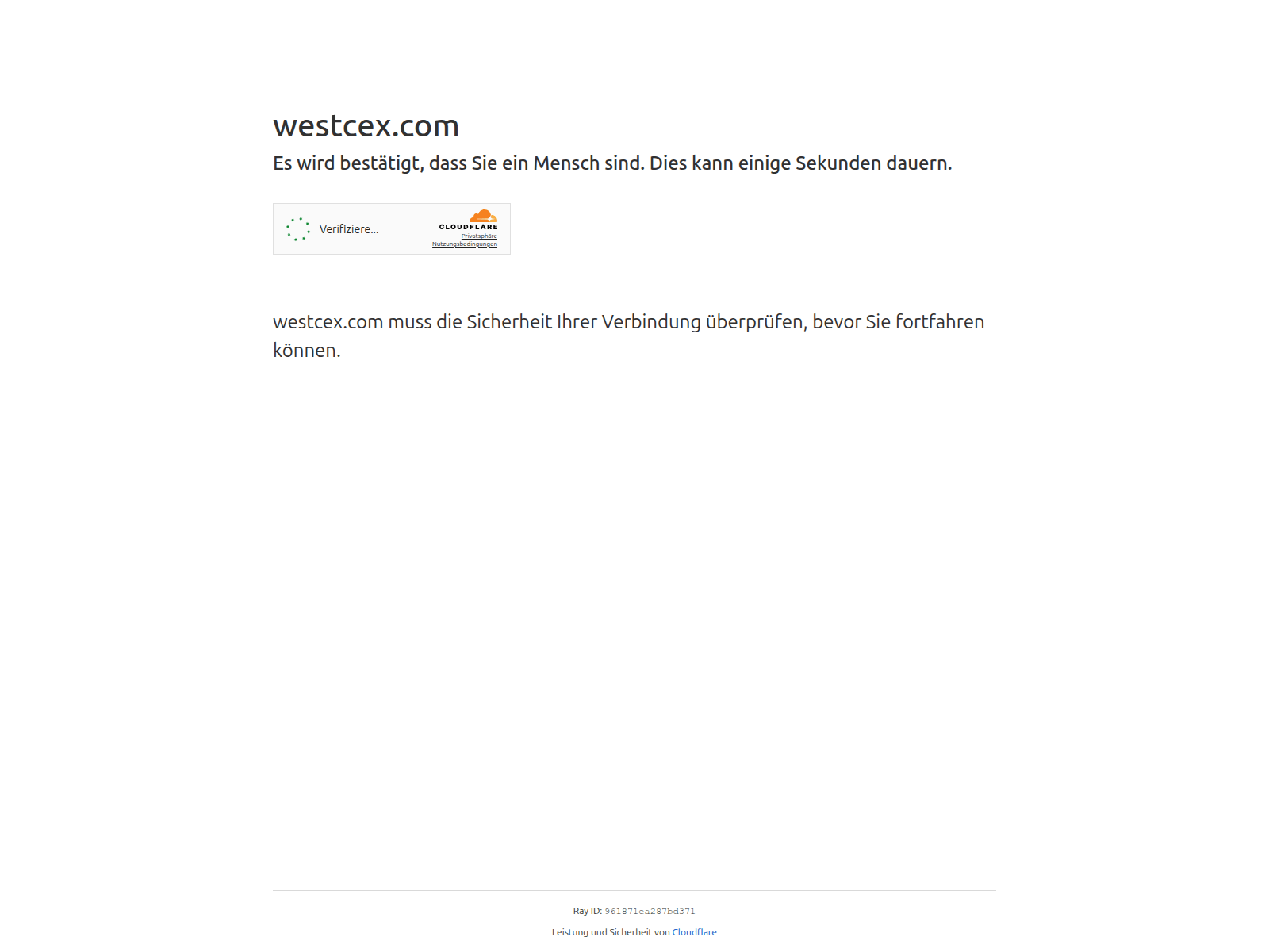 Screenshot of westcex.com