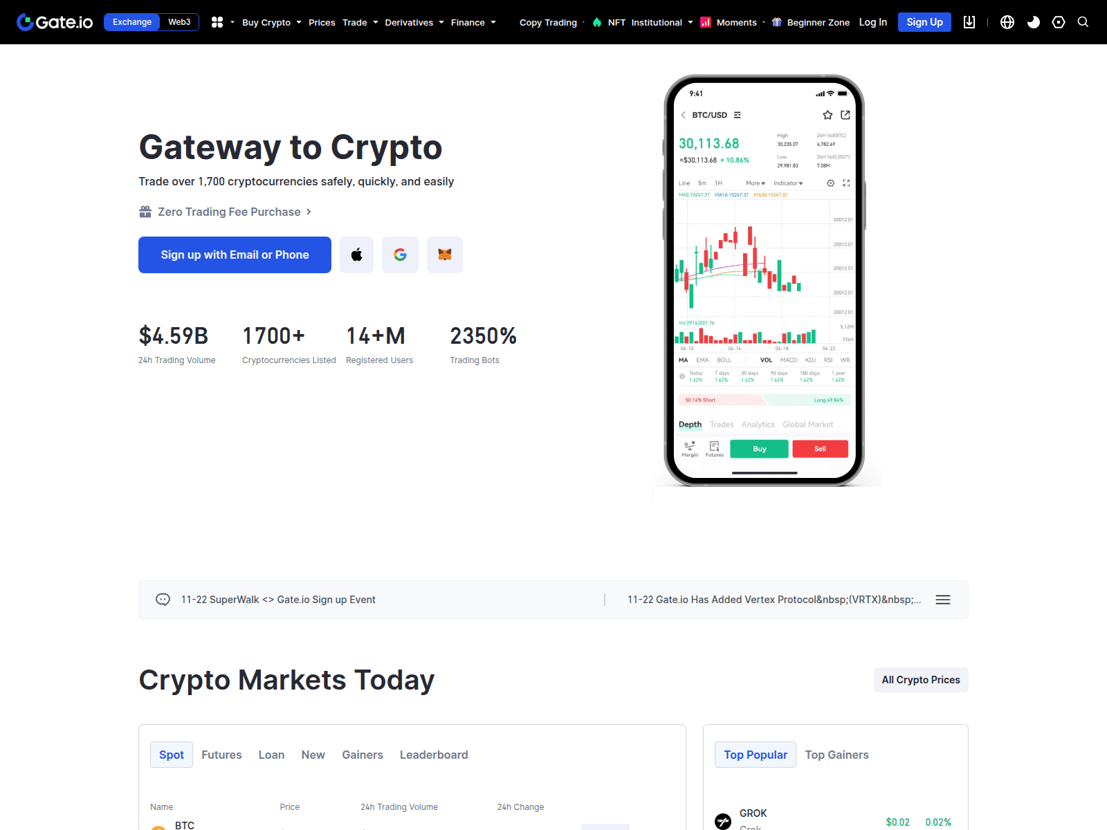Screenshot of gate-clone.vercel.app