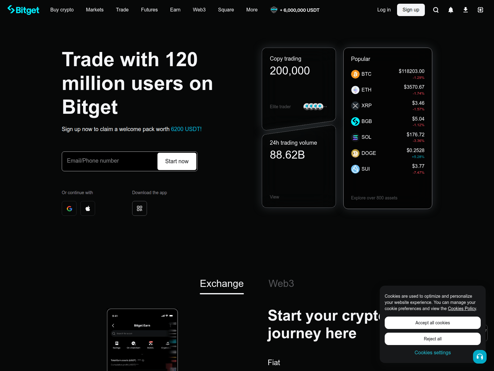 Screenshot of bitget.vin