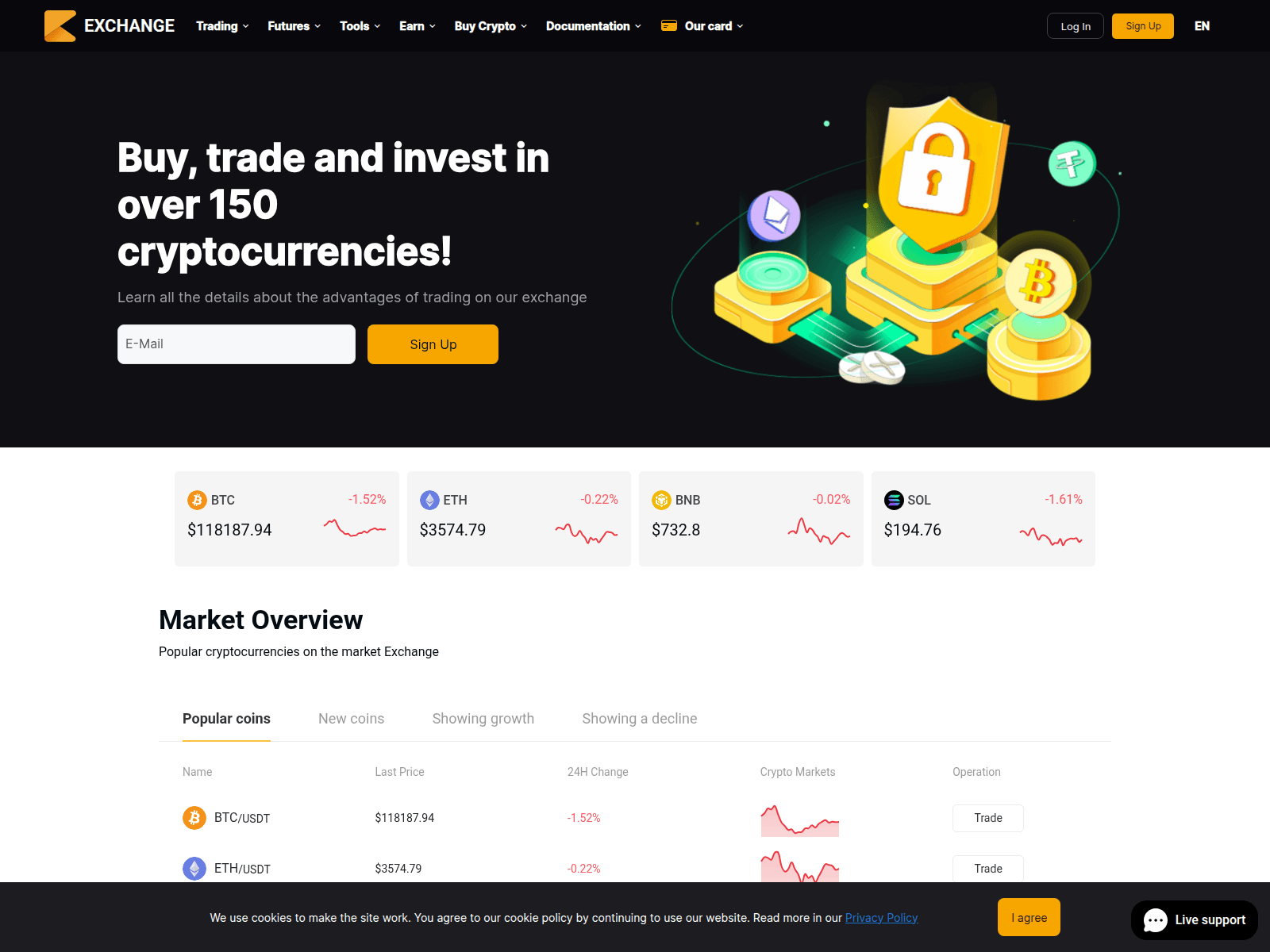 Screenshot of yodexbit.com