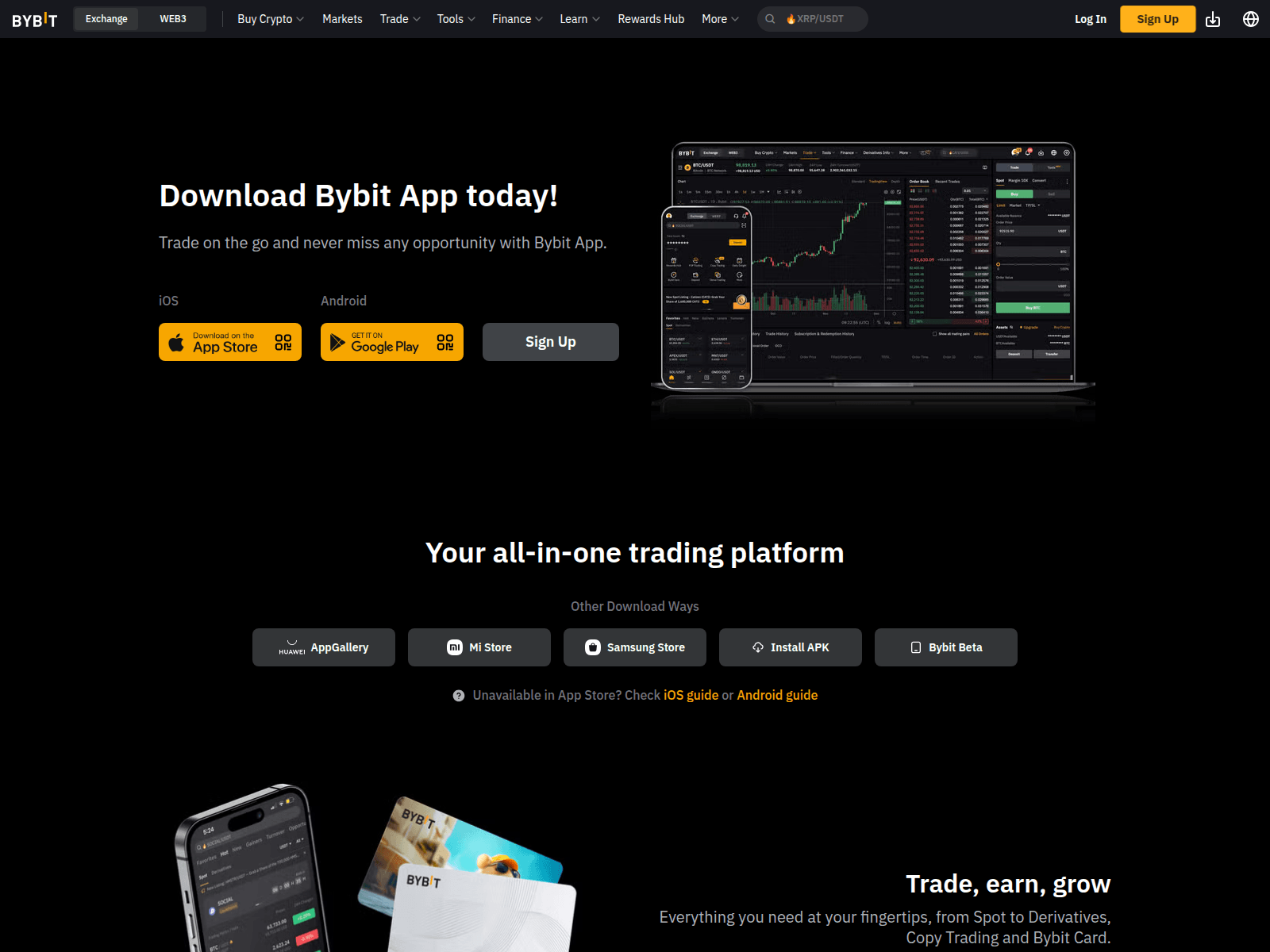 Screenshot of cbybit.com