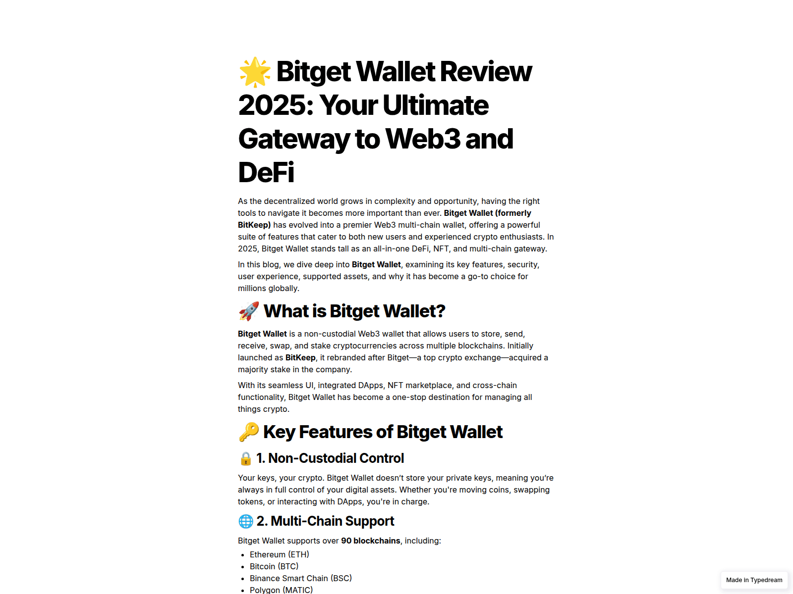 Screenshot of docs--bitget.typedream.app