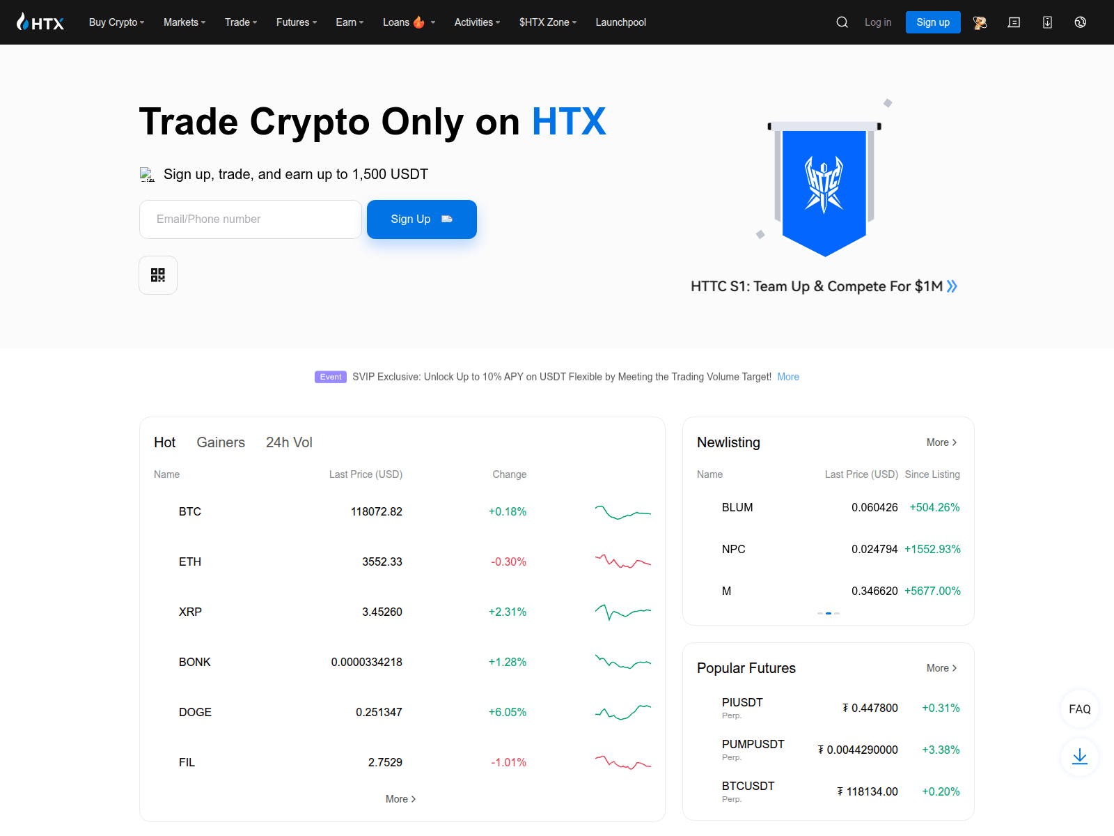 Screenshot of htx.com.kz