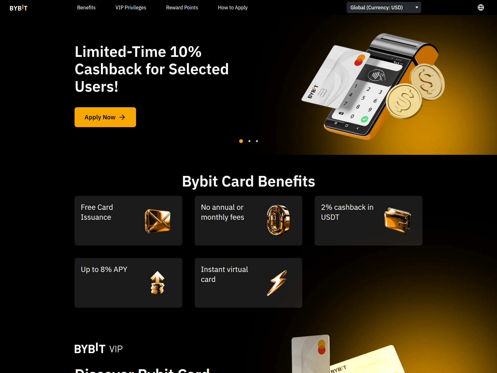 Screenshot of bybitcard.com