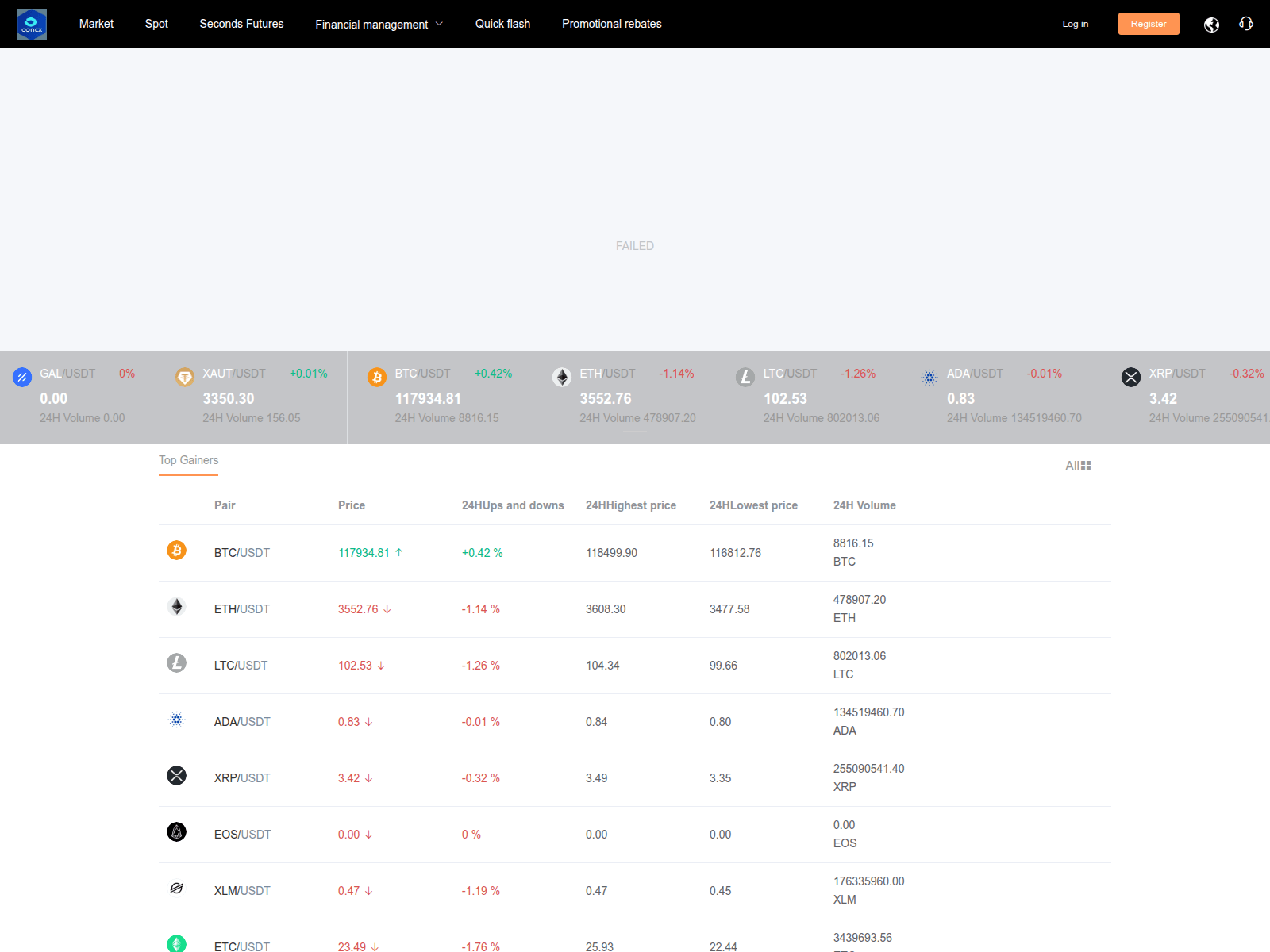 Screenshot of coincx.co