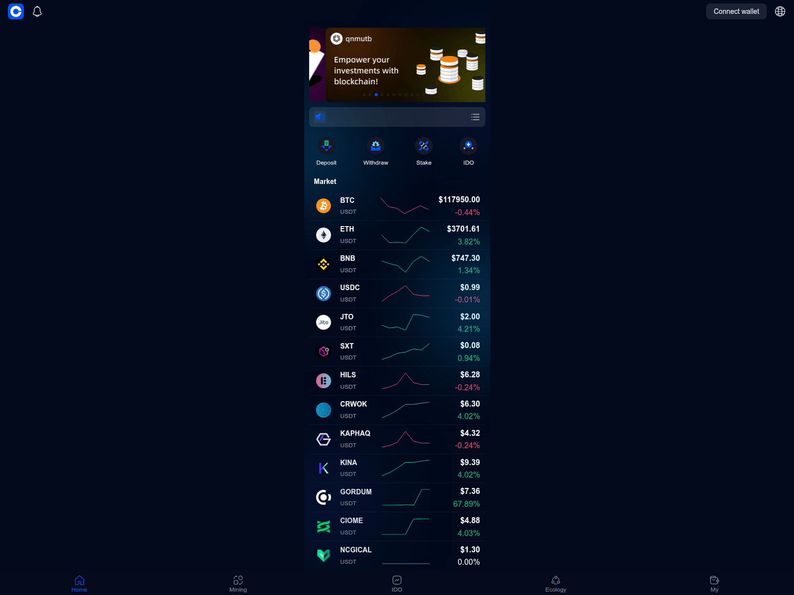 Screenshot of usblockchain.live