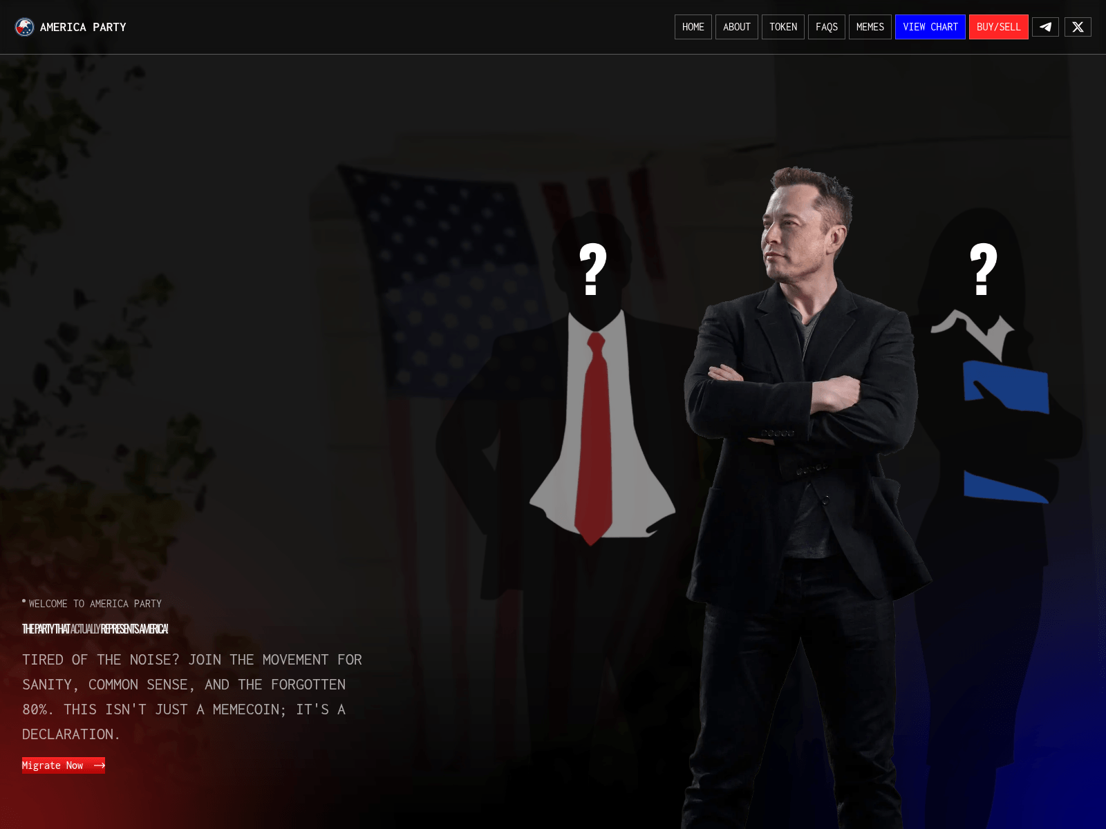 Screenshot of migrateamericaparty.pro